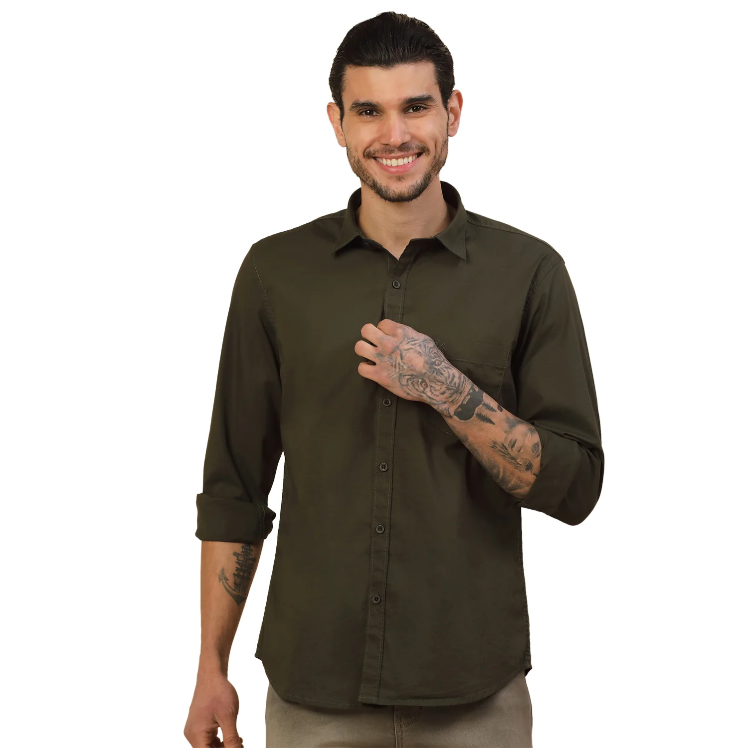 Men's Stylish Solid Casual Shirt | Regular Fit | Full Sleeve | Pure Cotton | Smart Casual Wear (Copy) (Copy) - Image 9