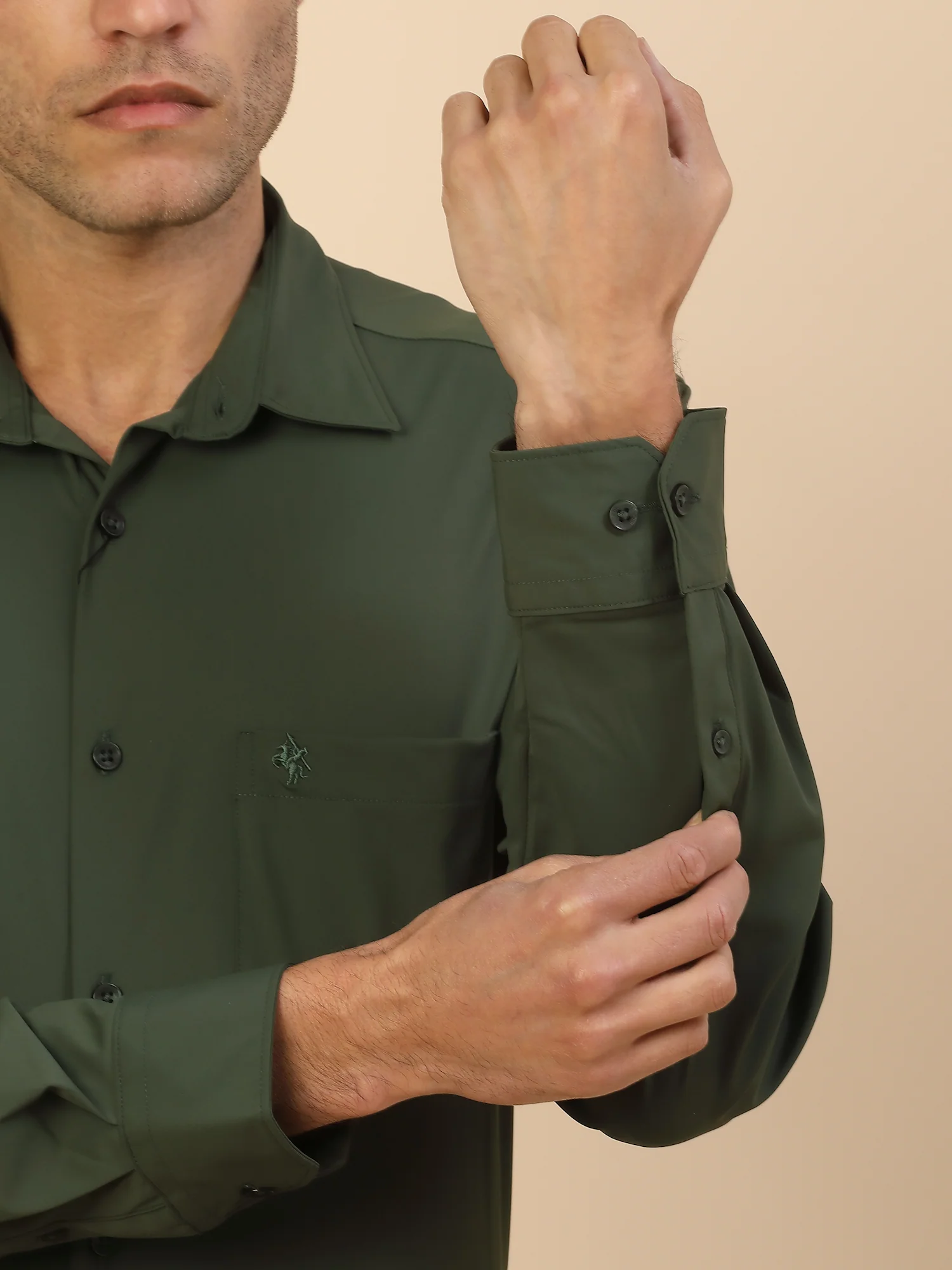 Men's Stylish Solid Formal Shirt | Regular Fit | Full Sleeve | Polyester | Smart Formal Wear - Image 7