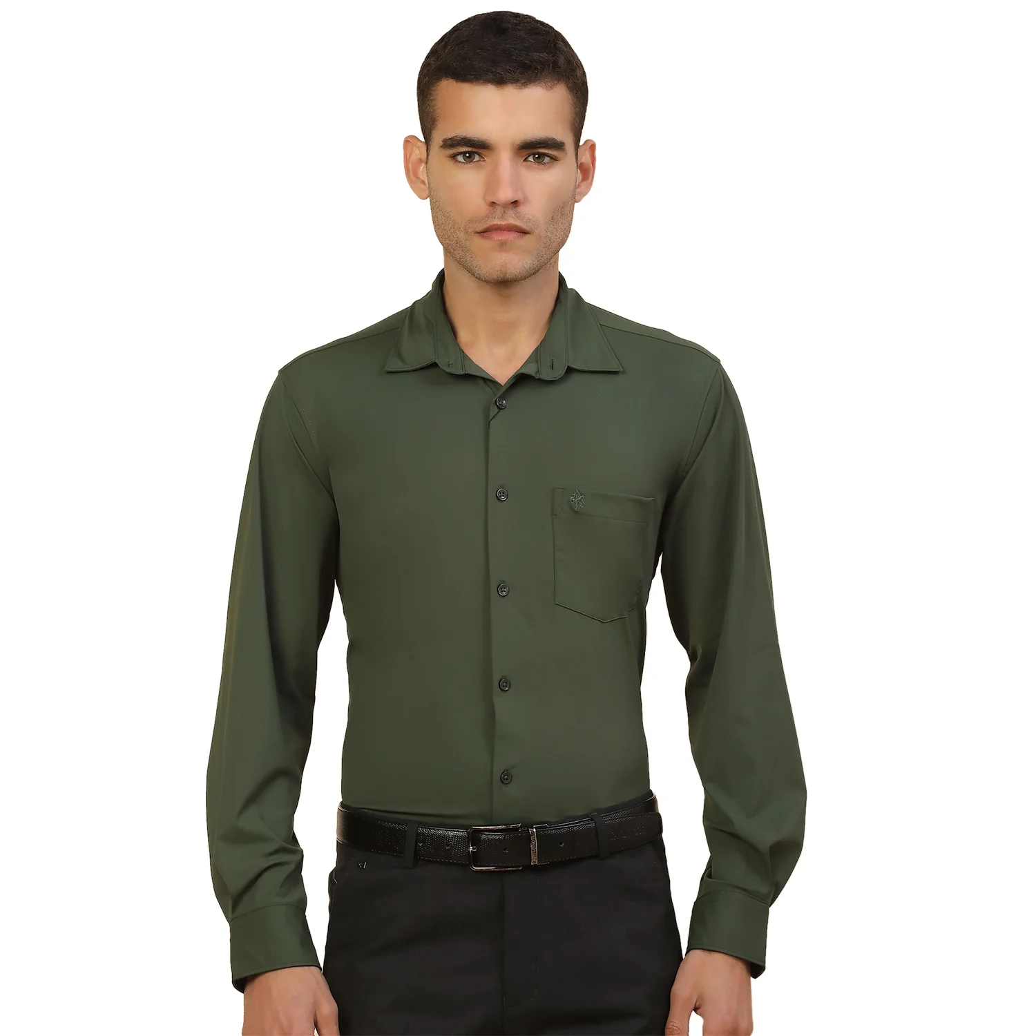 Men's Stylish Solid Formal Shirt | Regular Fit | Full Sleeve | Polyester | Smart Formal Wear - Image 9