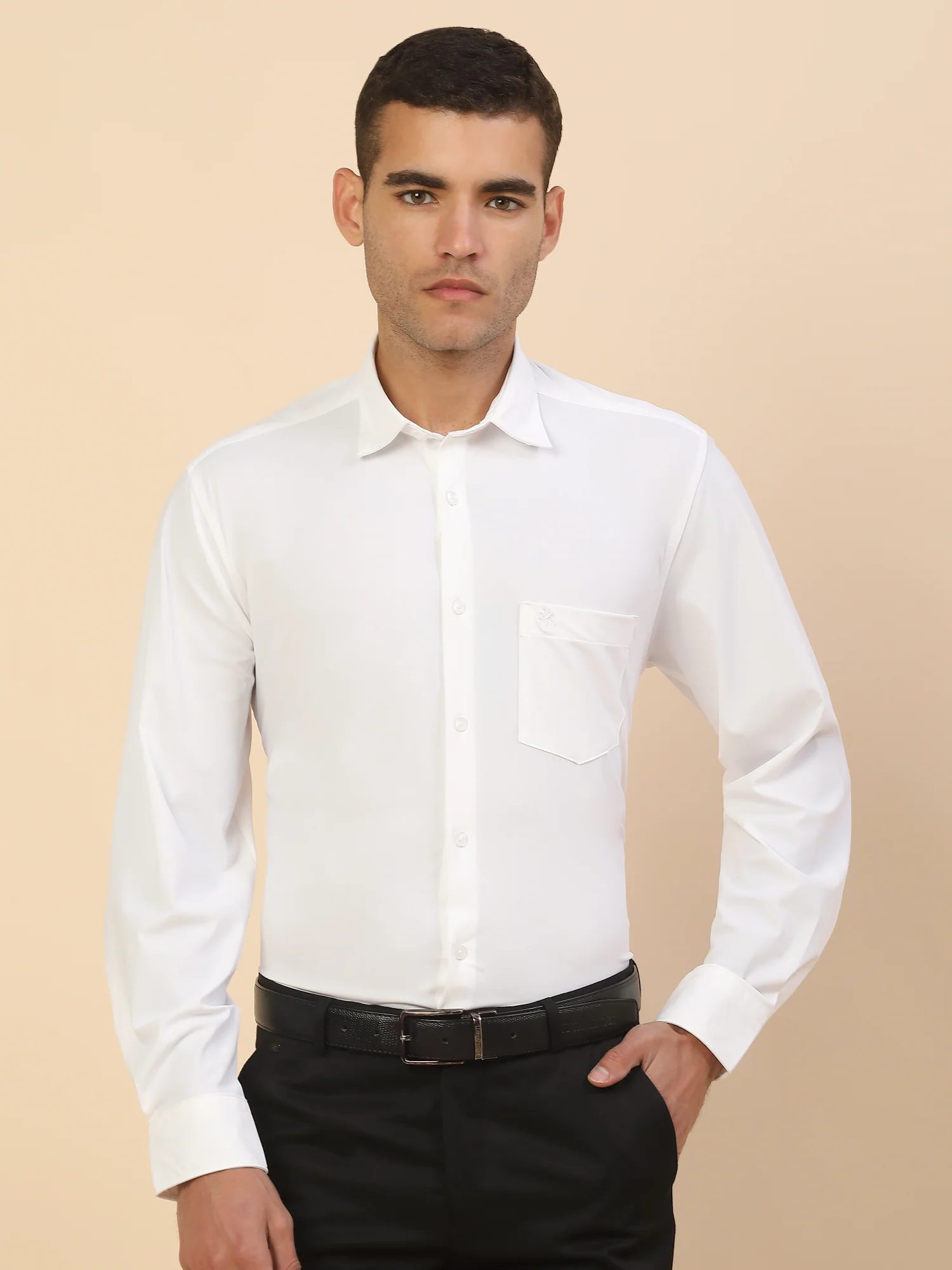 Men's Stylish Solid Formal Shirt | Regular Fit | Full Sleeve | Polyester | Smart Formal Wear - Image 3