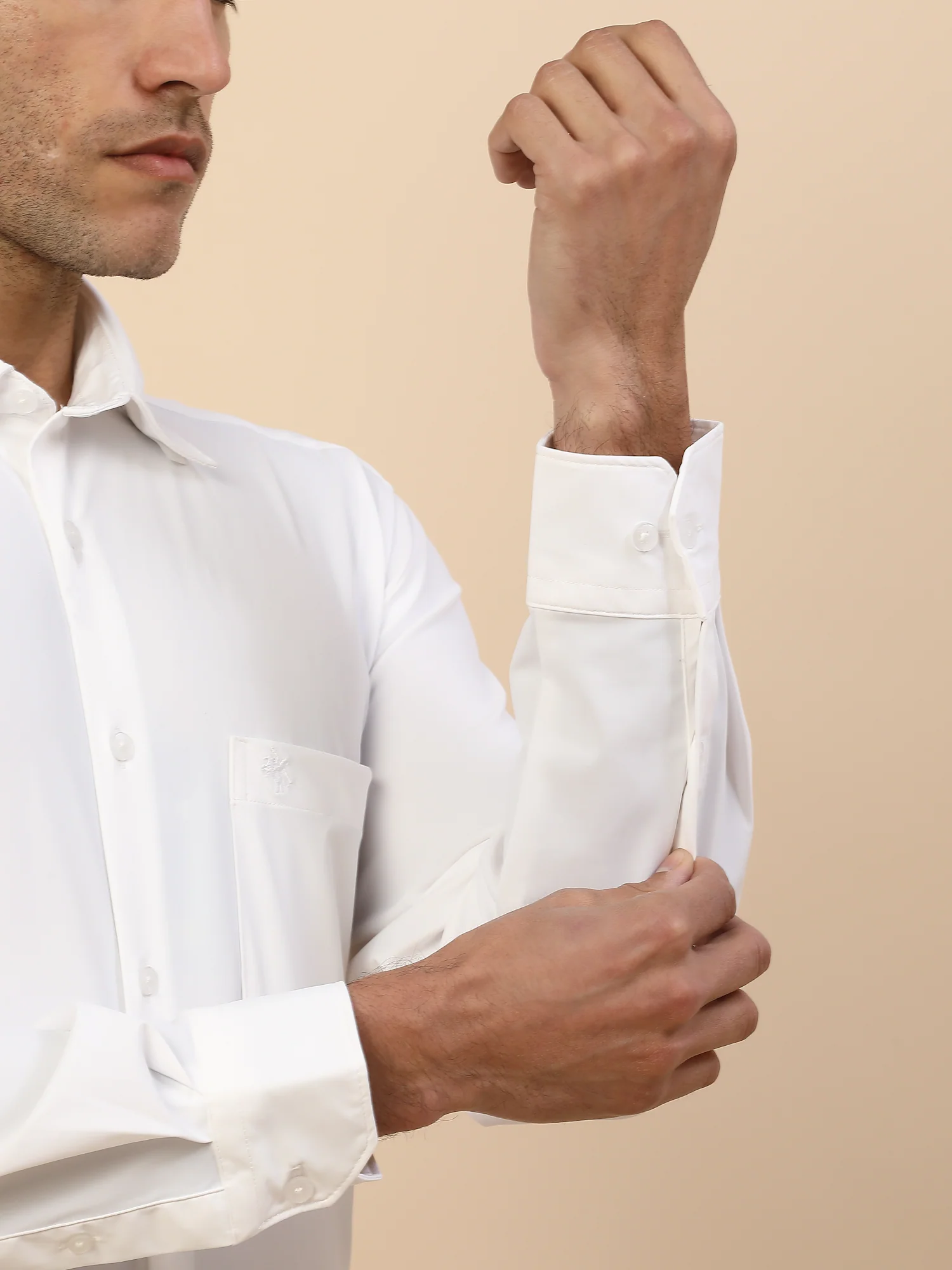 Men's Stylish Solid Formal Shirt | Regular Fit | Full Sleeve | Polyester | Smart Formal Wear - Image 7