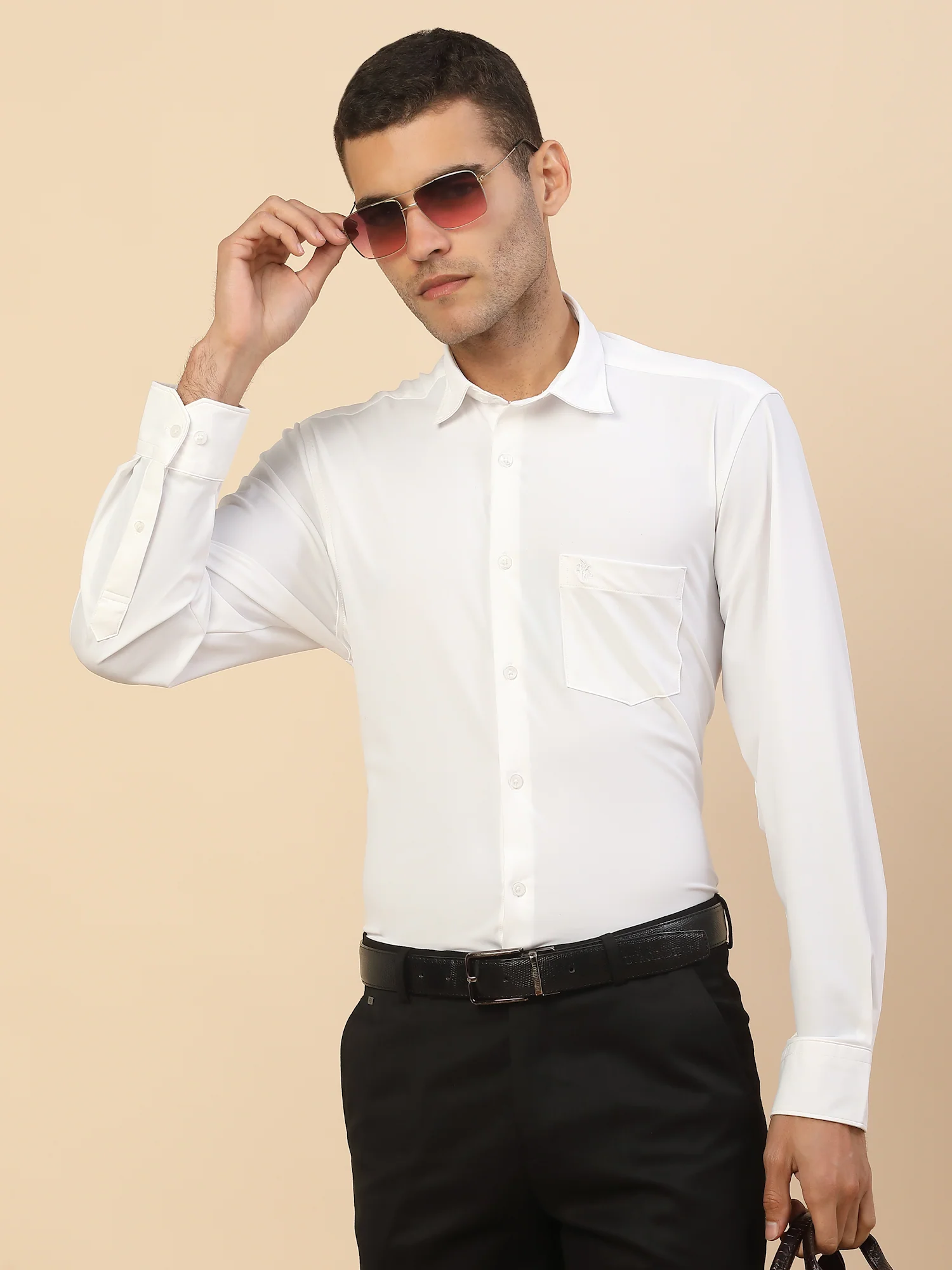 Men's Stylish Solid Formal Shirt | Regular Fit | Full Sleeve | Polyester | Smart Formal Wear - Image 8