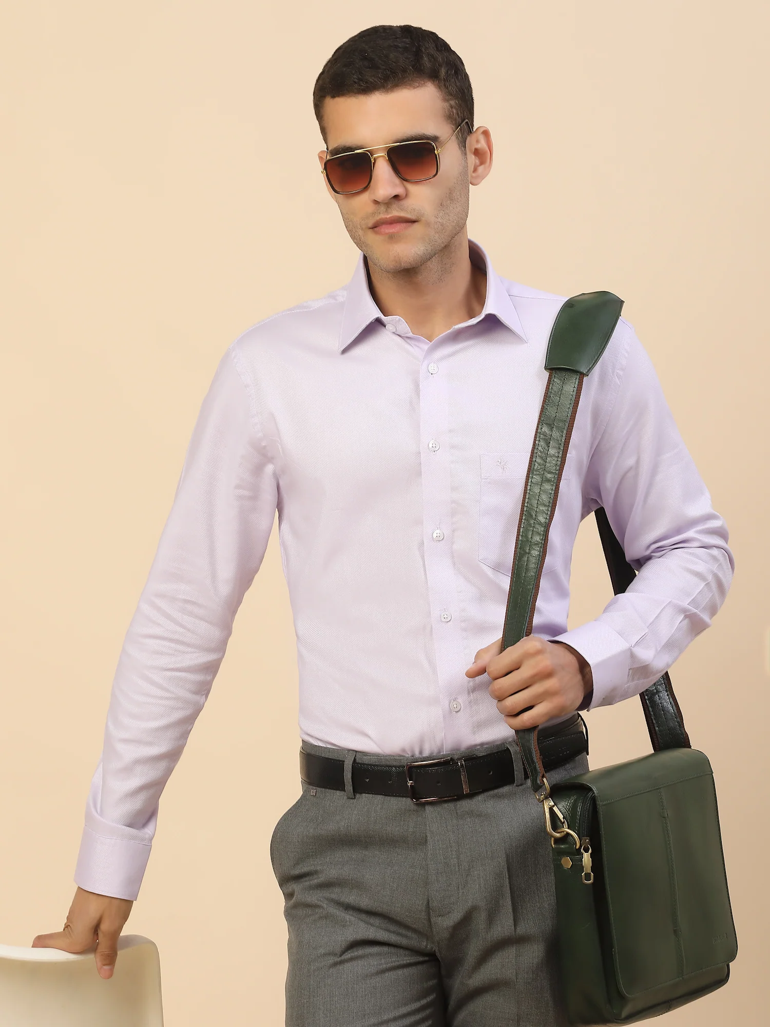 Men's Stylish Self Design Formal Shirt | Regular Fit | Full Sleeve | Pure Cotton | Smart Formal Wear - Image 7