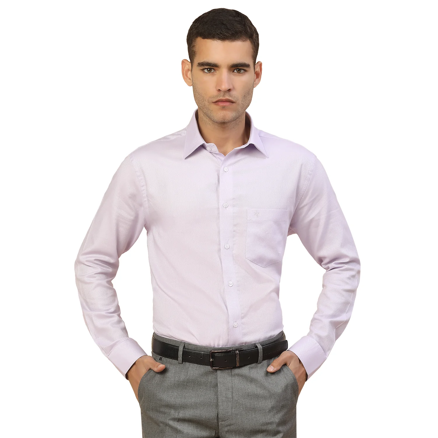 Men's Stylish Self Design Formal Shirt | Regular Fit | Full Sleeve | Pure Cotton | Smart Formal Wear - Image 9