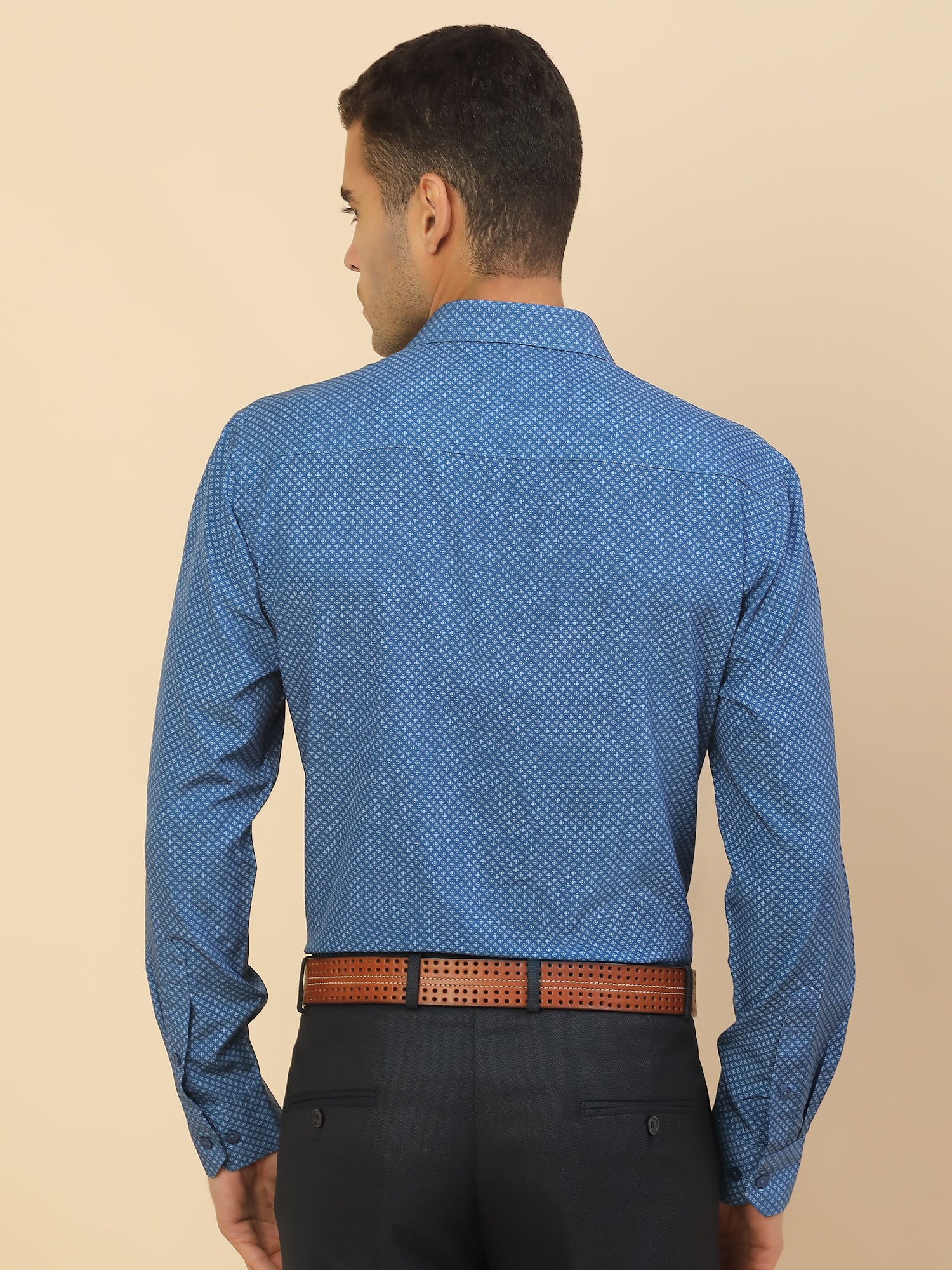 Men's Stylish Printed Formal Shirt | Regular Fit | Full Sleeve | Polyester | Smart Formal Wear - Image 3