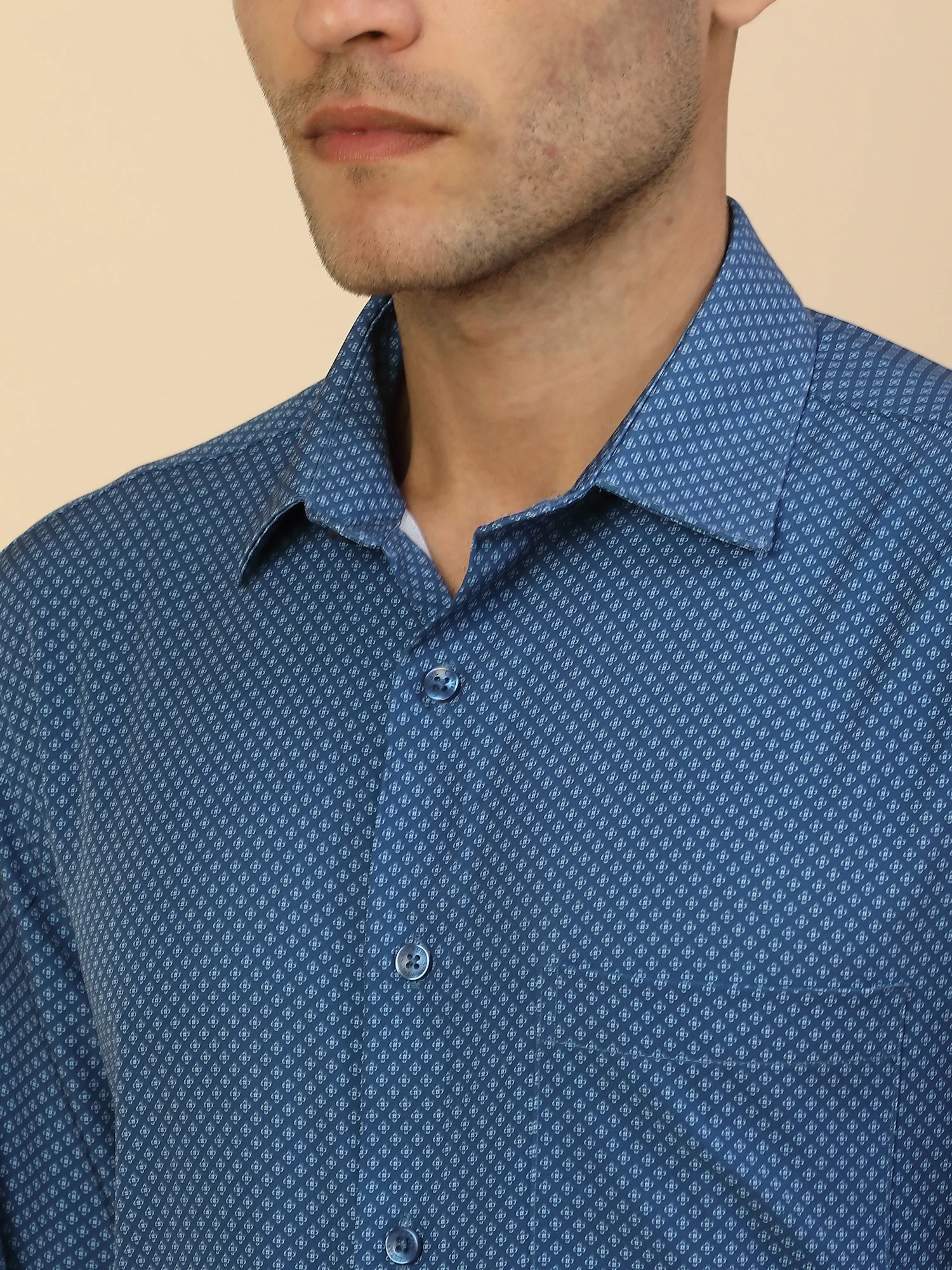 Men's Stylish Printed Formal Shirt | Regular Fit | Full Sleeve | Polyester | Smart Formal Wear - Image 6