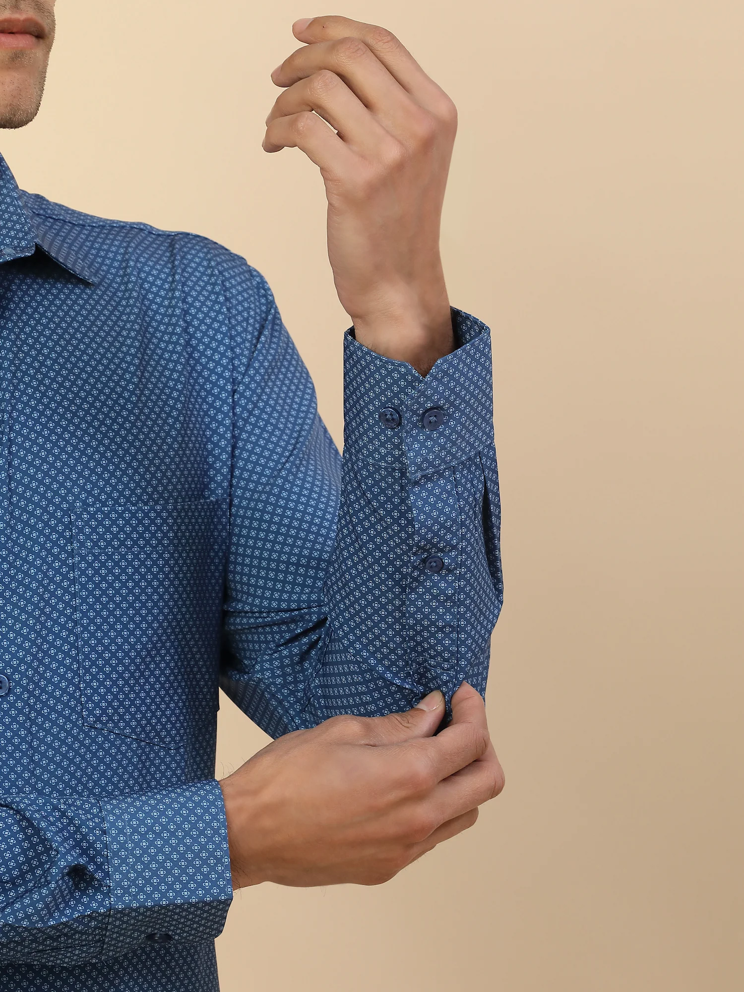 Men's Stylish Printed Formal Shirt | Regular Fit | Full Sleeve | Polyester | Smart Formal Wear - Image 7