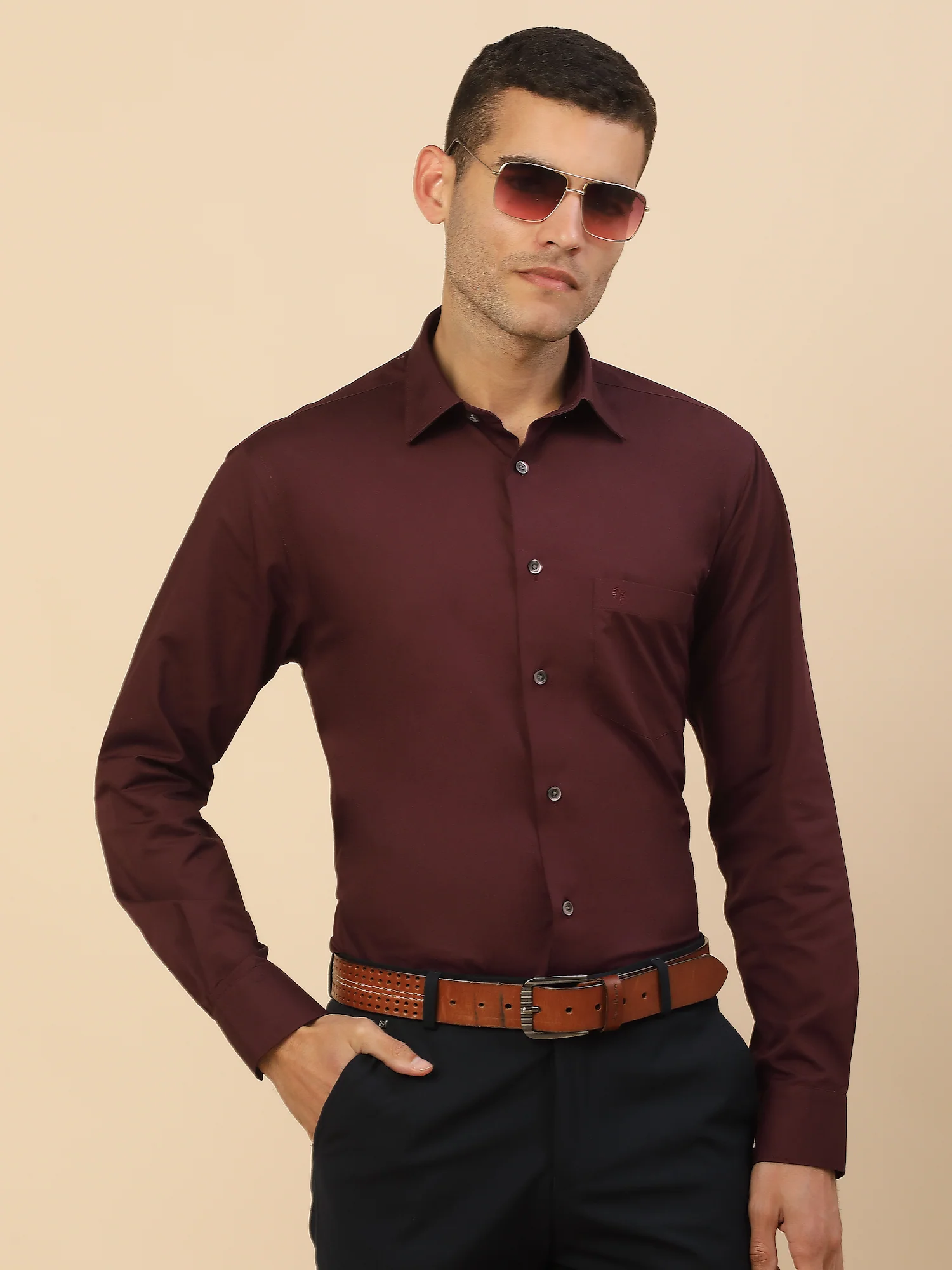 Men's Stylish Solid Formal Shirt | Regular Fit | Full Sleeve | Pure Cotton | Smart Formal Wear - Image 2