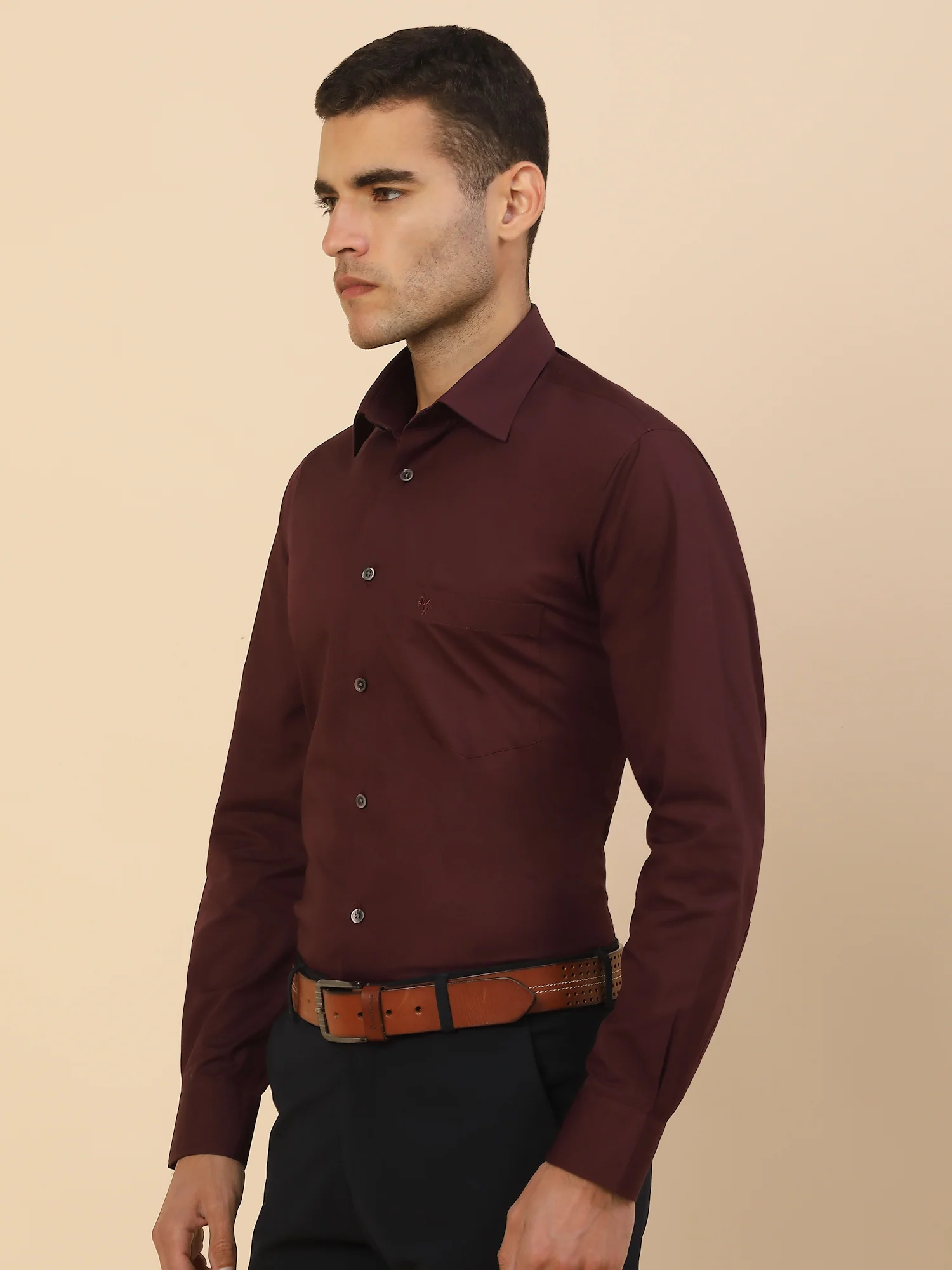 Men's Stylish Solid Formal Shirt | Regular Fit | Full Sleeve | Pure Cotton | Smart Formal Wear - Image 4