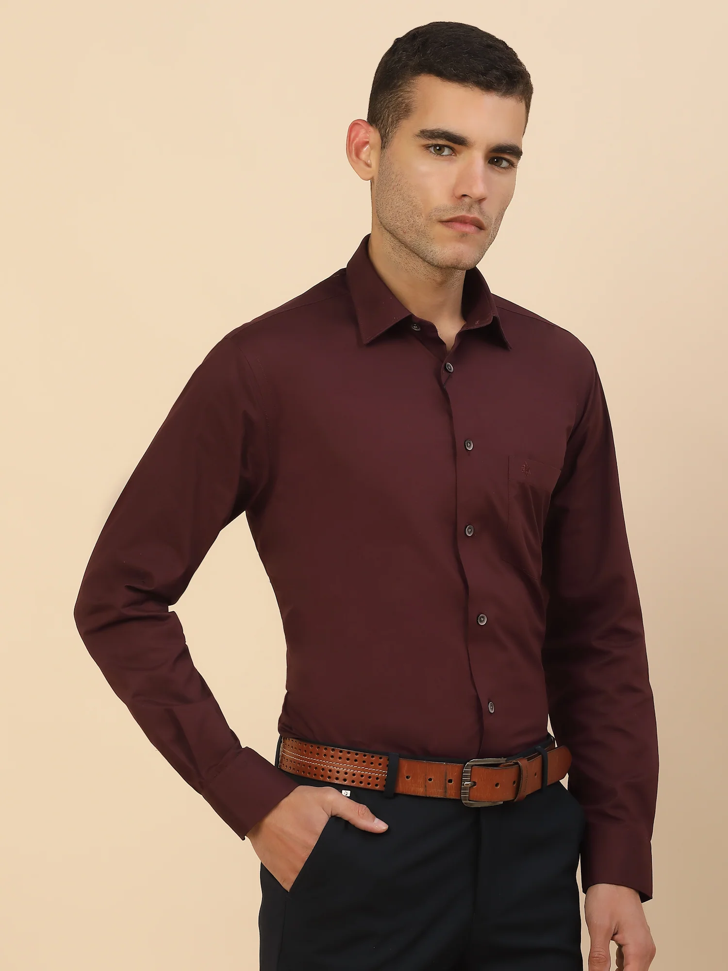 Men's Stylish Solid Formal Shirt | Regular Fit | Full Sleeve | Pure Cotton | Smart Formal Wear - Image 5