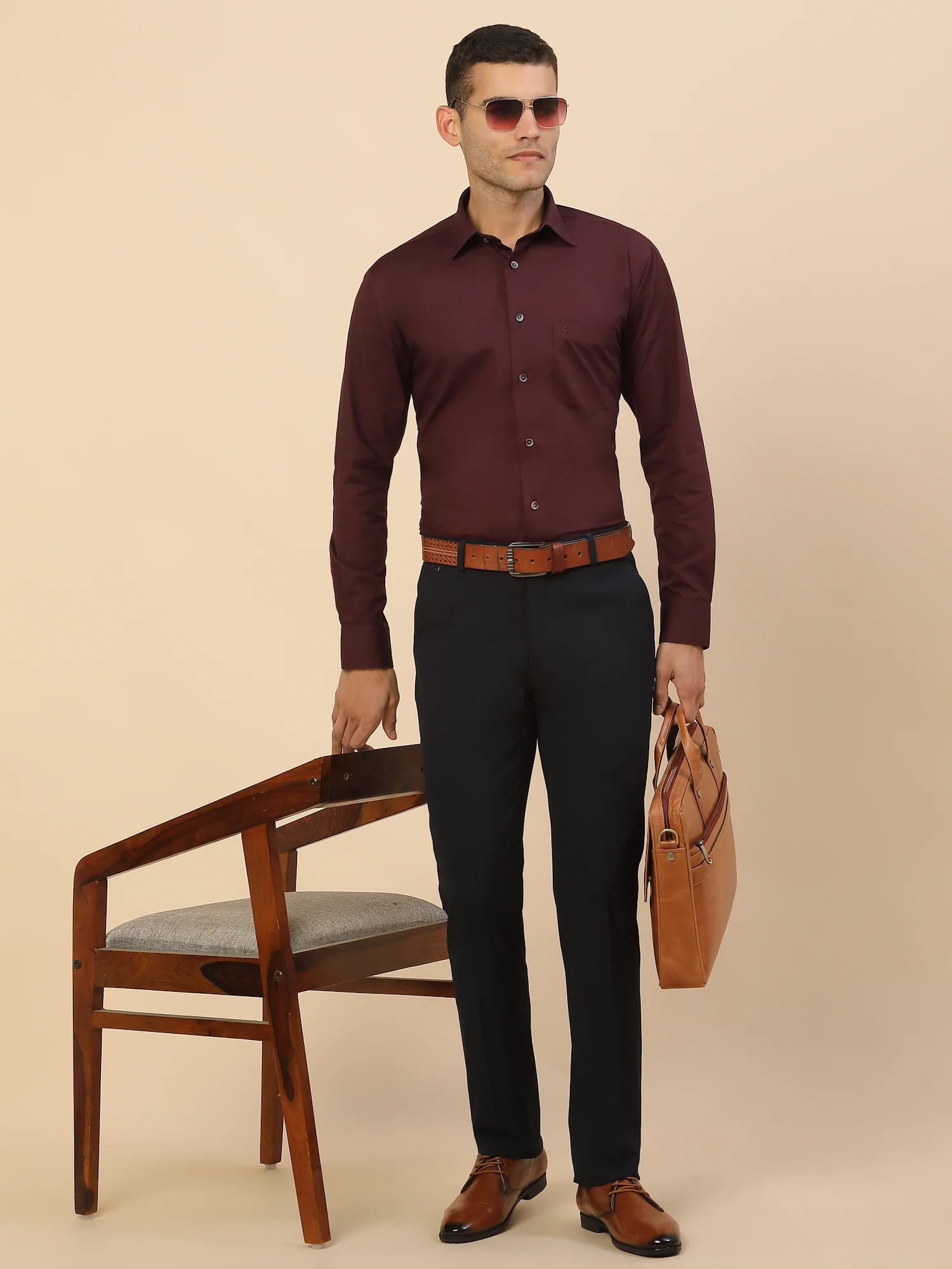 Men's Stylish Solid Formal Shirt | Regular Fit | Full Sleeve | Pure Cotton | Smart Formal Wear - Image 8