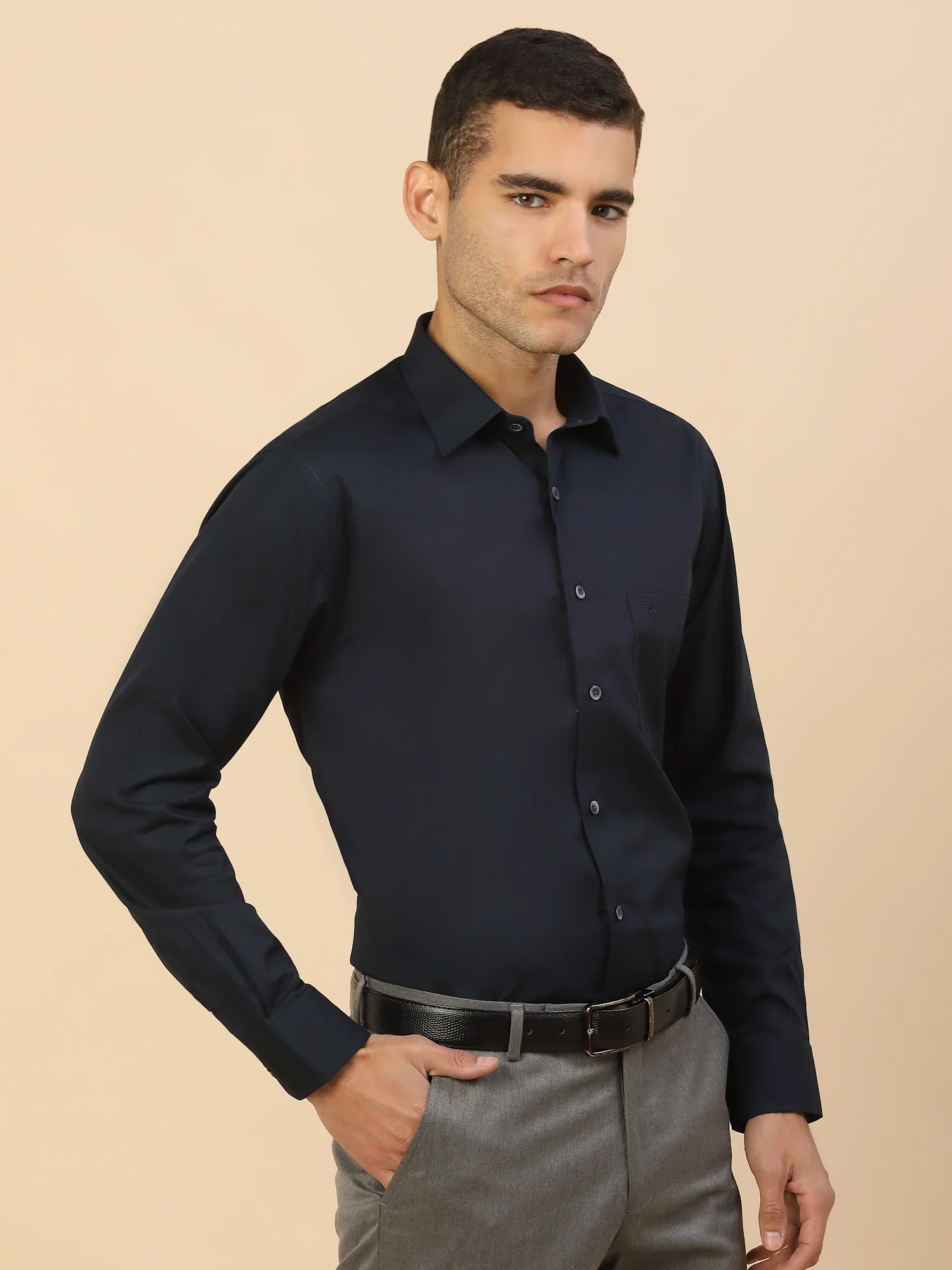 Men's Stylish Solid Formal Shirt | Regular Fit | Full Sleeve | Pure Cotton | Smart Formal Wear - Image 5