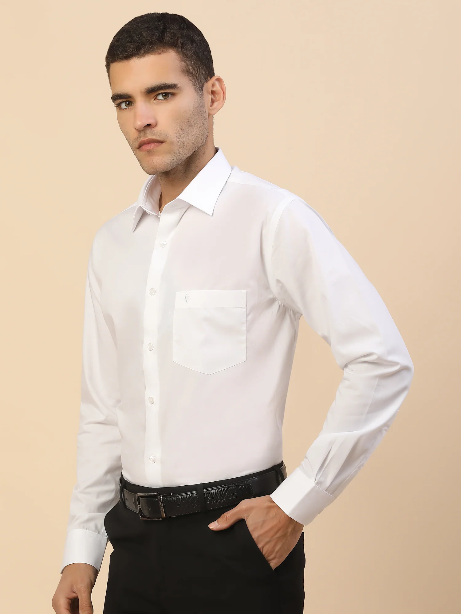 Men's Stylish Solid Formal Shirt | Regular Fit | Full Sleeve | Pure Cotton | Smart Formal Wear - Image 3