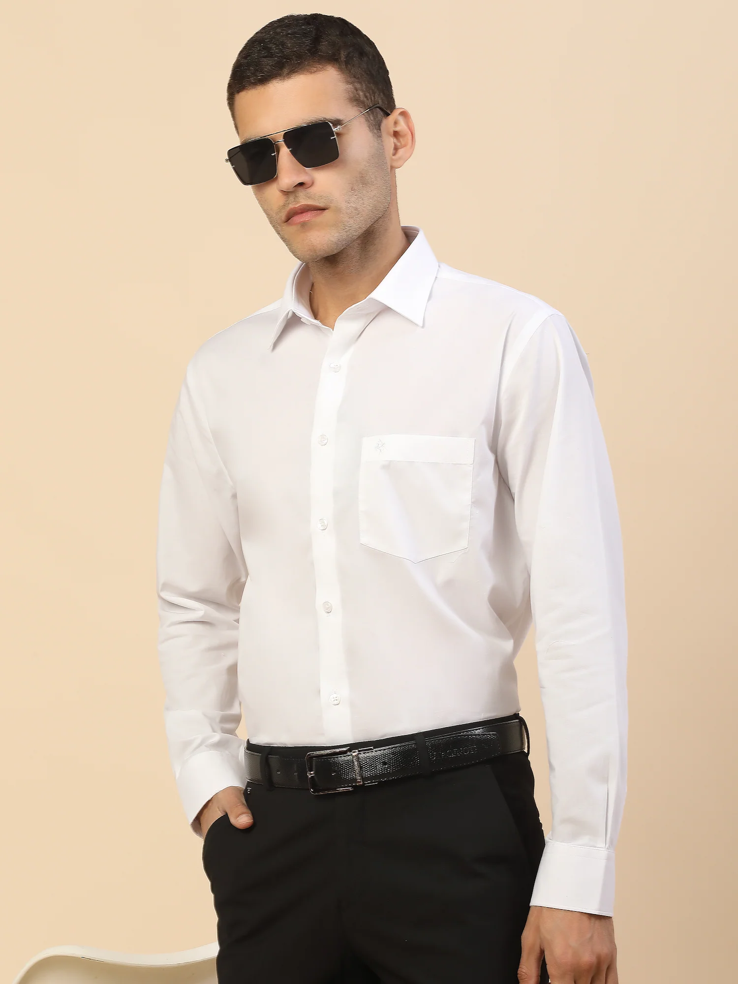 Men's Stylish Solid Formal Shirt | Regular Fit | Full Sleeve | Pure Cotton | Smart Formal Wear - Image 7
