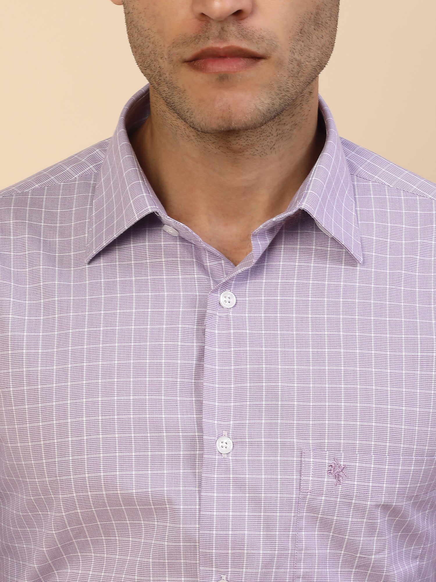 Men's Stylish Checkered Formal Shirt | Regular Fit | Full Sleeve | Pure Cotton | Smart Formal Wear - Image 6