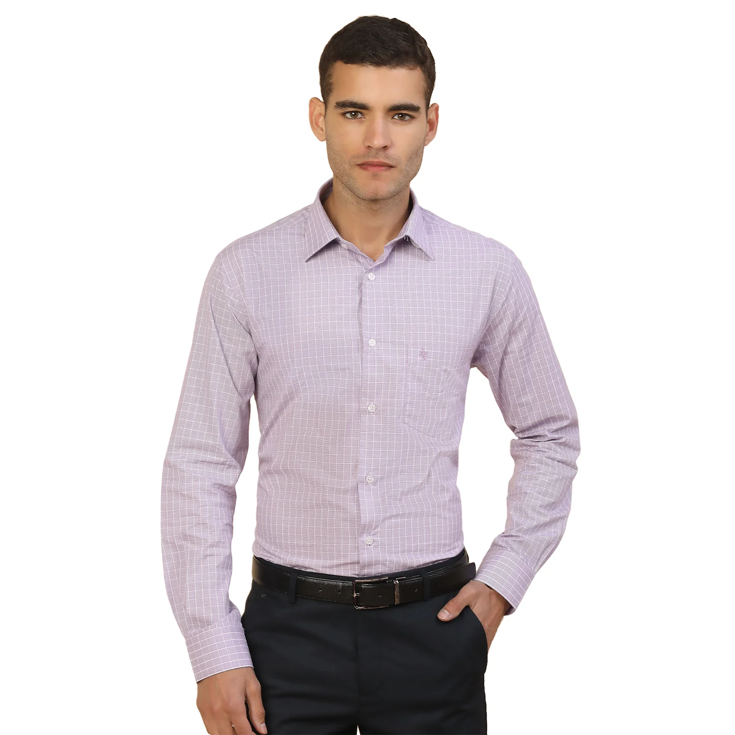 Men's Stylish Checkered Formal Shirt | Regular Fit | Full Sleeve | Pure Cotton | Smart Formal Wear - Image 9