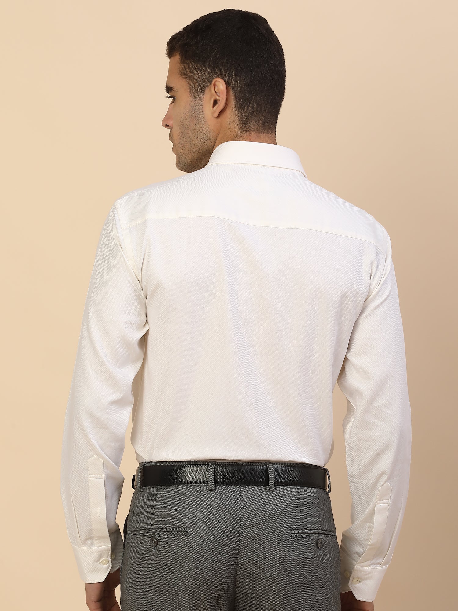 Men's Stylish Solid Formal Shirt | Regular Fit | Full Sleeve | Polyester | Smart Formal Wear - Image 3