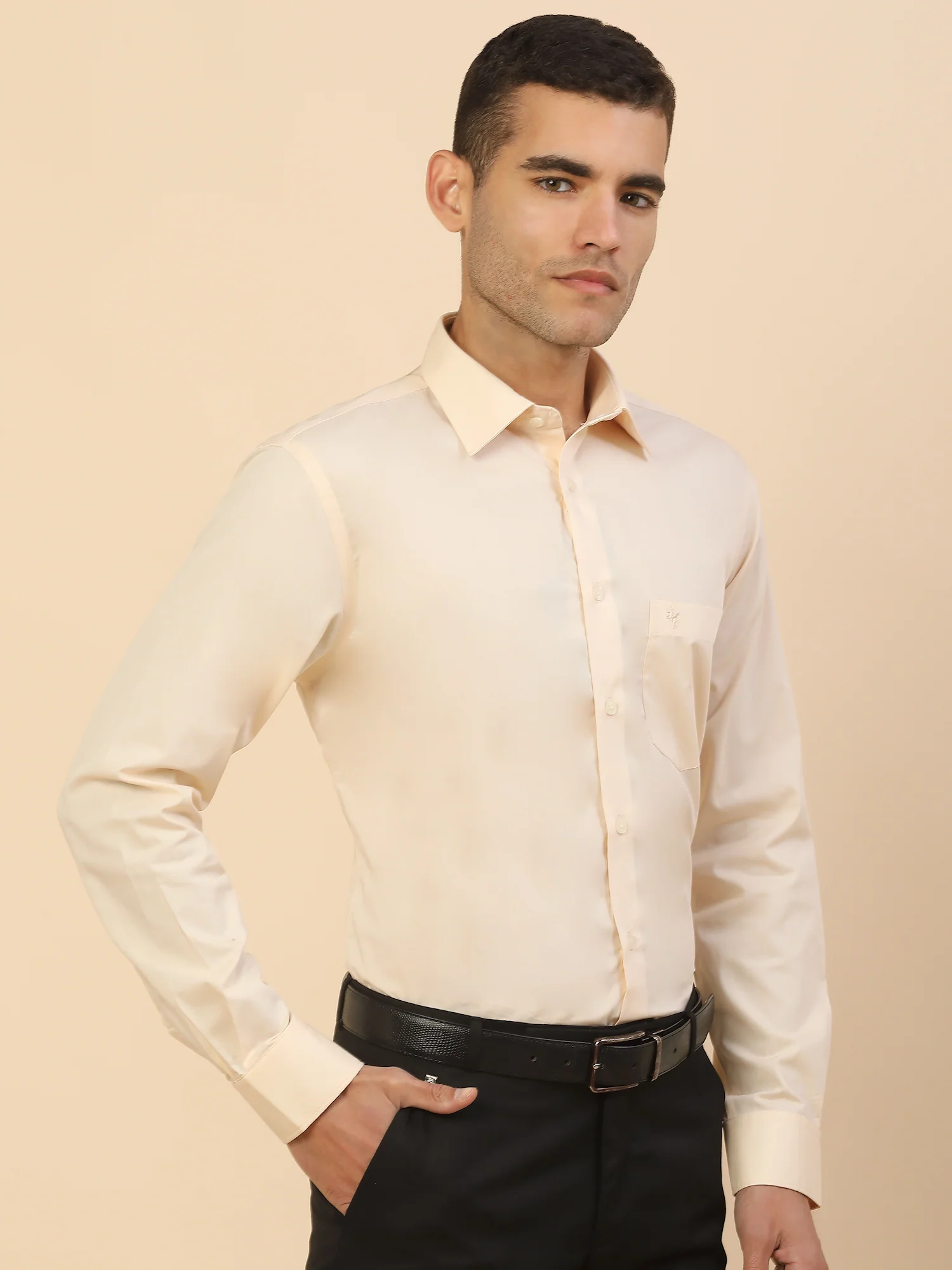 Men's Stylish Solid Formal Shirt | Regular Fit | Full Sleeve | Pure Cotton | Smart Formal Wear - Image 5