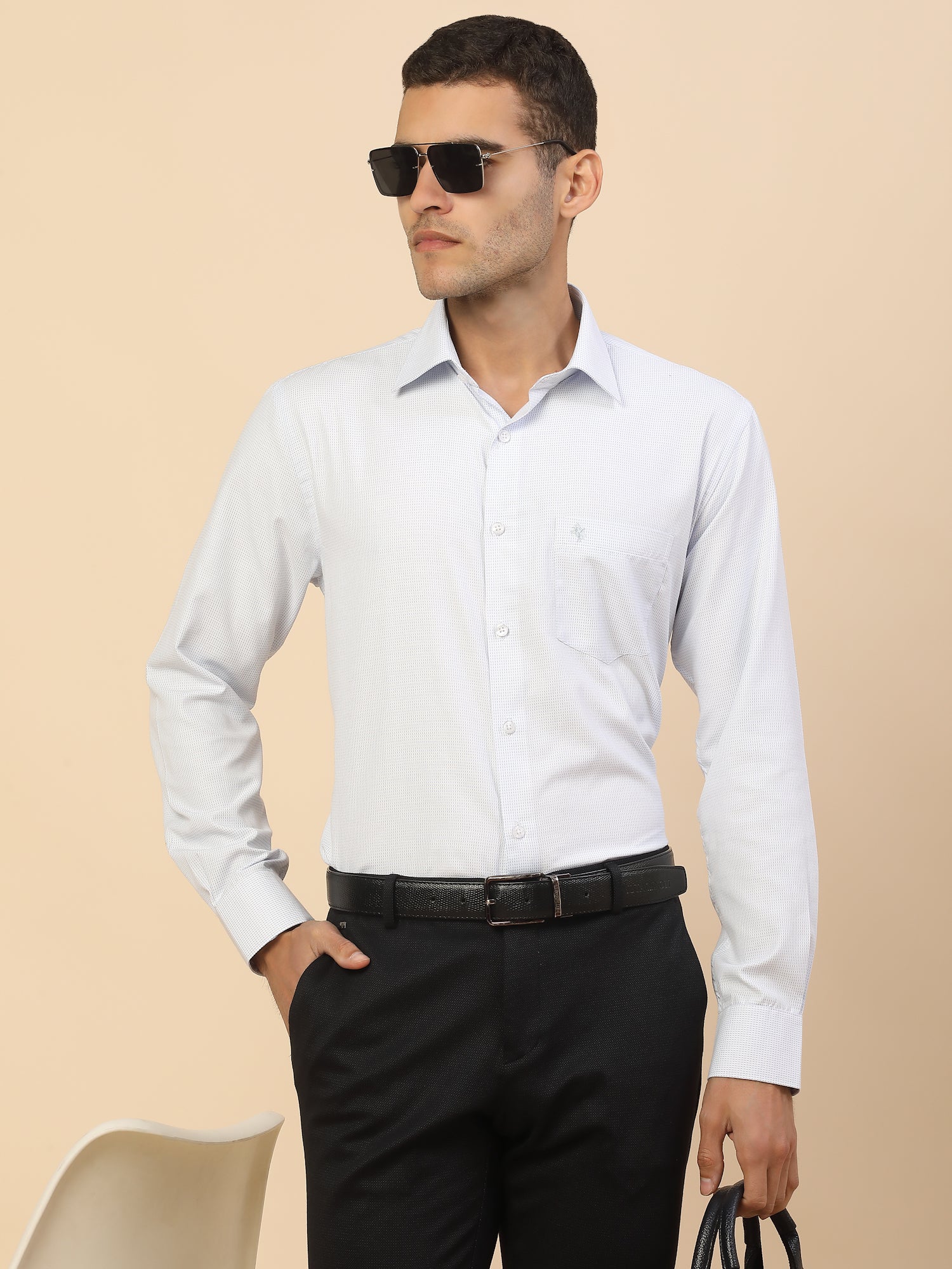Men's Stylish Printed Formal Shirt | Regular Fit | Full Sleeve | Cotton Blend | Smart Formal Wear - Image 8