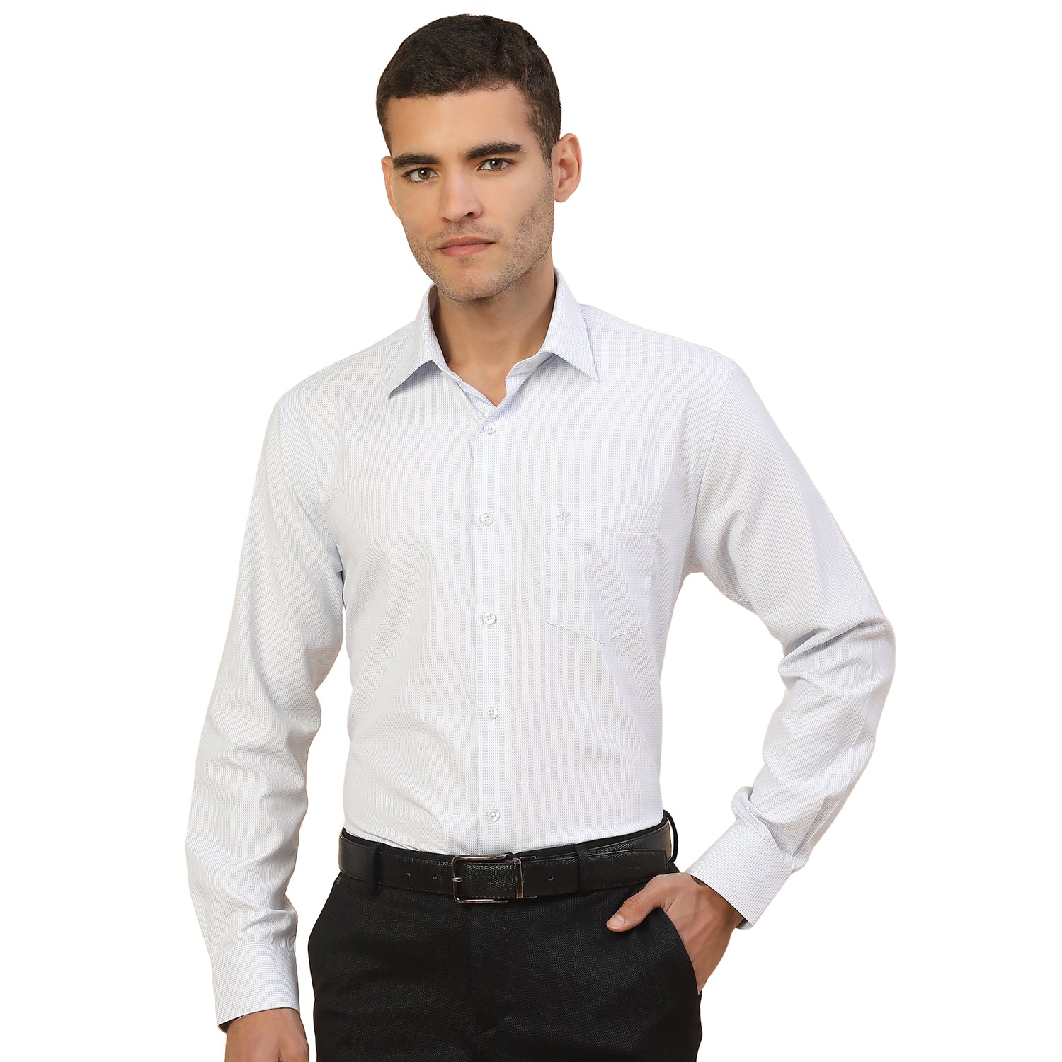 Men's Stylish Printed Formal Shirt | Regular Fit | Full Sleeve | Cotton Blend | Smart Formal Wear - Image 9