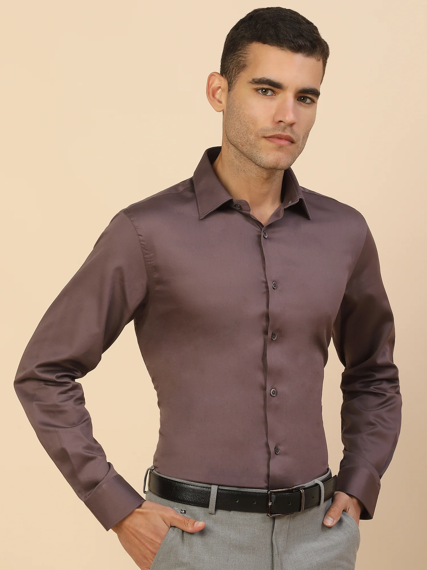 Men's Stylish Solid Party Shirt | Regular Fit | Full Sleeve | Pure Cotton | Smart Party Wear - Image 5