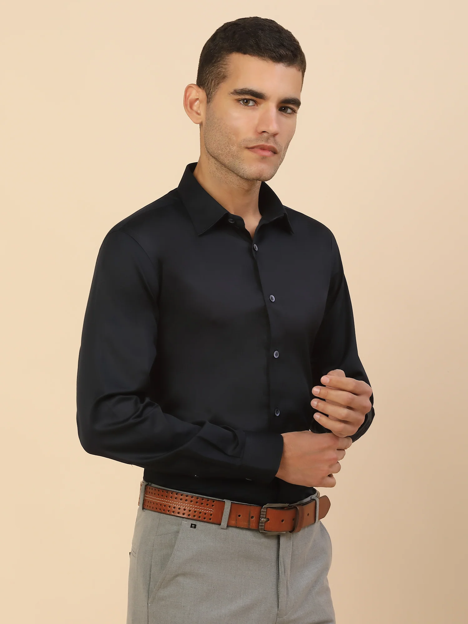 Men's Stylish Solid Party Shirt | Regular Fit | Full Sleeve | Pure Cotton | Smart Party Wear - Image 5