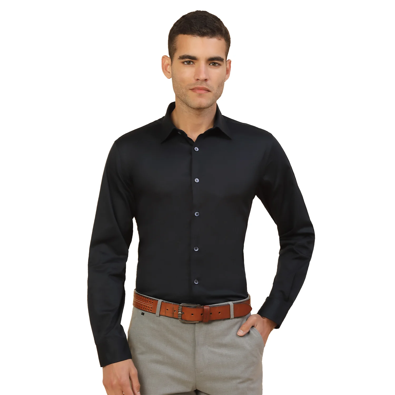 Men's Stylish Solid Party Shirt | Regular Fit | Full Sleeve | Pure Cotton | Smart Party Wear - Image 9