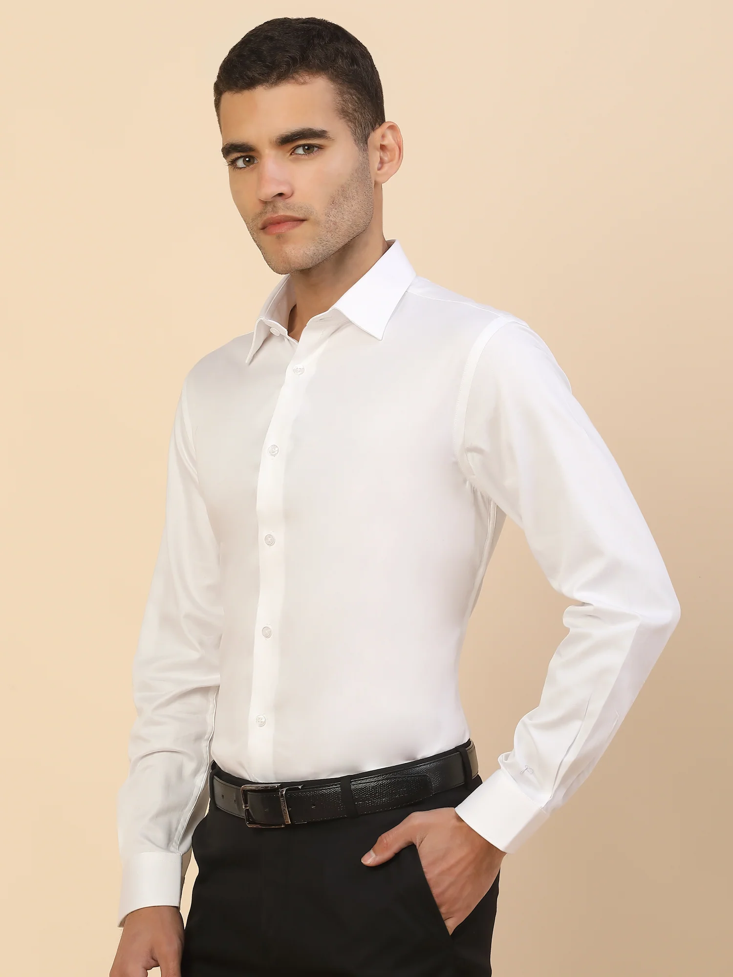 Men's Stylish Solid Party Shirt | Regular Fit | Full Sleeve | Pure Cotton | Smart Party Wear - Image 4