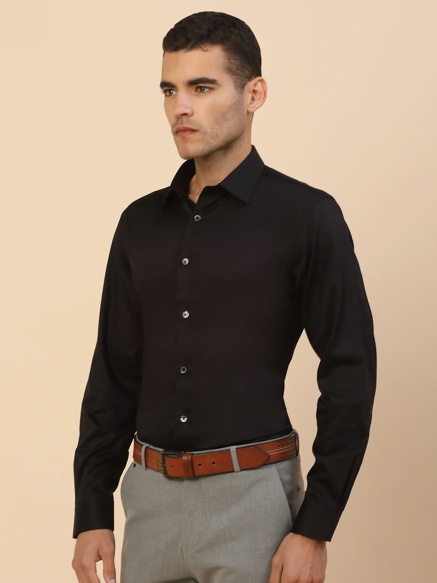 Men's Stylish Solid Party Shirt | Regular Fit | Full Sleeve | Pure Cotton | Smart Party Wear - Image 4