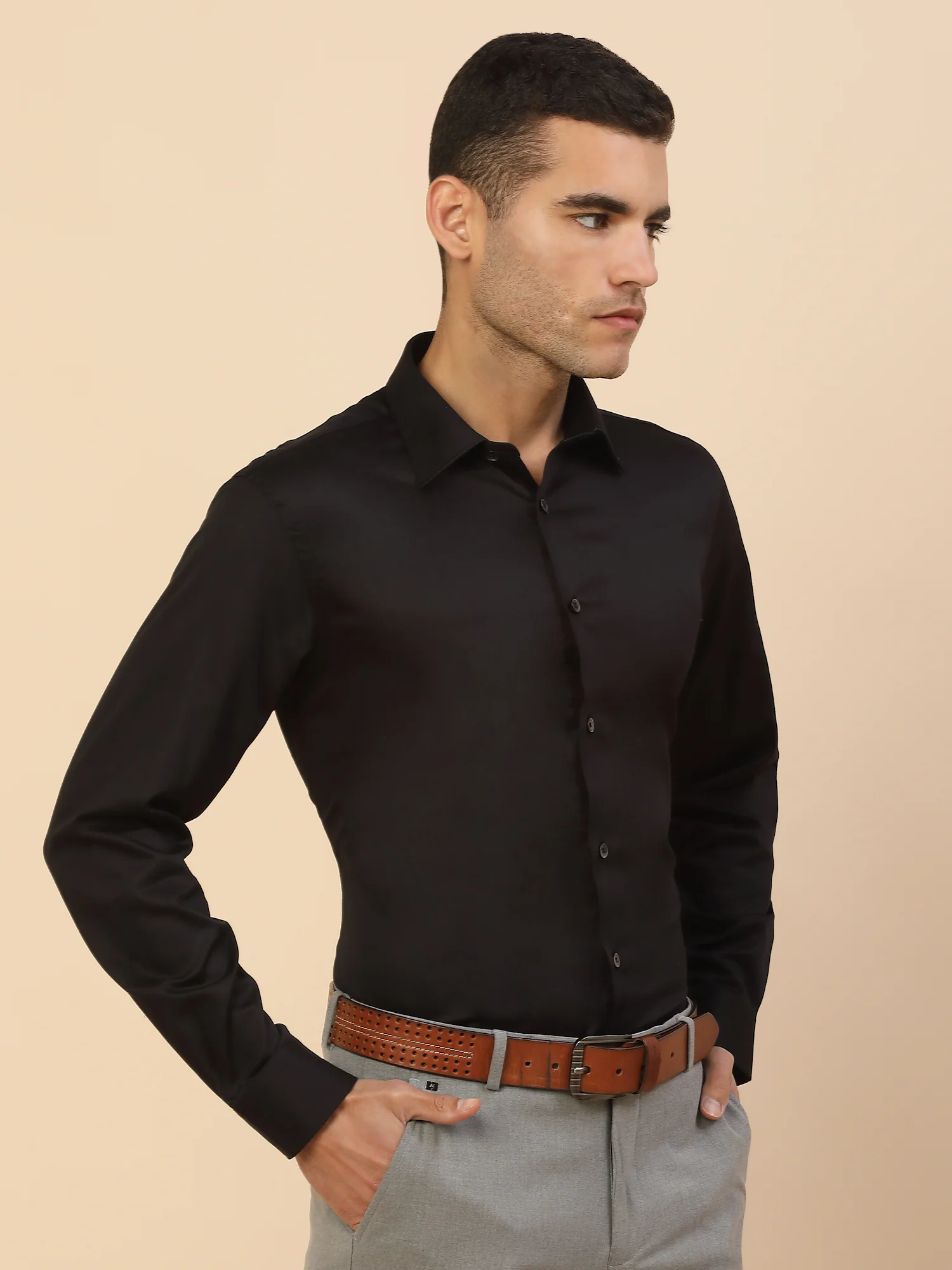 Men's Stylish Solid Party Shirt | Regular Fit | Full Sleeve | Pure Cotton | Smart Party Wear - Image 5