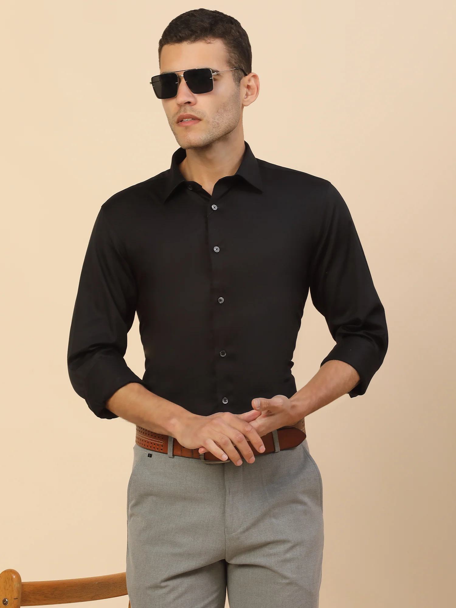 Men's Stylish Solid Party Shirt | Regular Fit | Full Sleeve | Pure Cotton | Smart Party Wear - Image 8