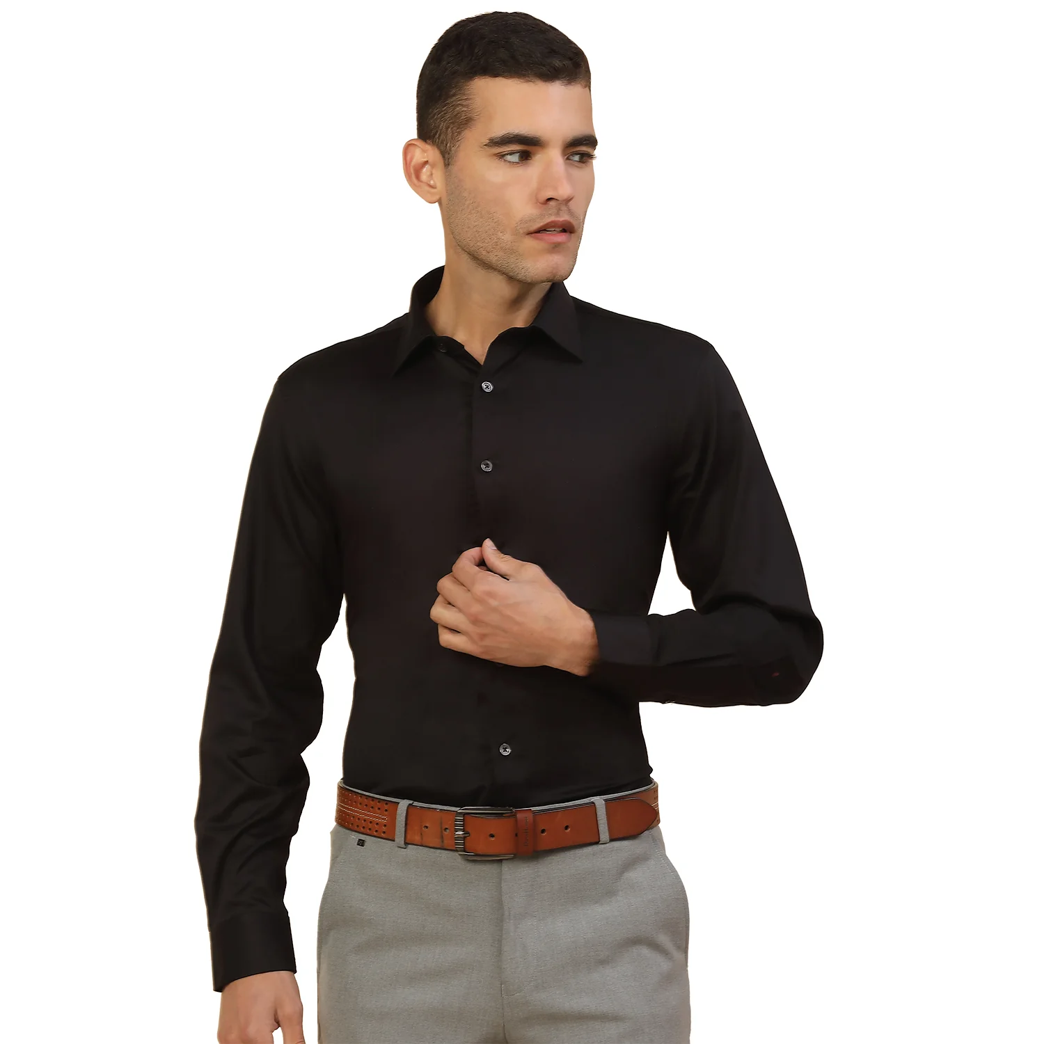 Men's Stylish Solid Party Shirt | Regular Fit | Full Sleeve | Pure Cotton | Smart Party Wear - Image 9