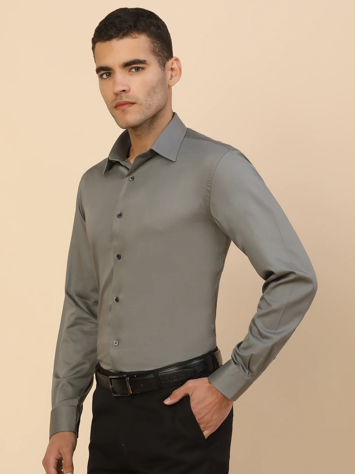 Men's Stylish Solid Party Shirt | Regular Fit | Full Sleeve | Pure Cotton | Smart Party Wear - Image 4