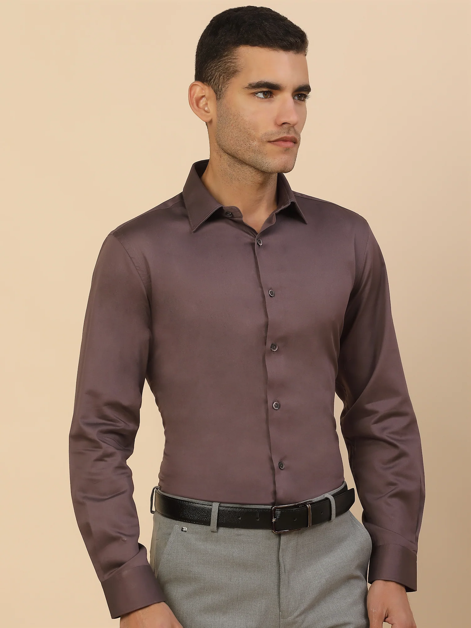 Men's Stylish Solid Party Shirt | Regular Fit | Full Sleeve | Pure Cotton | Smart Party Wear - Image 5