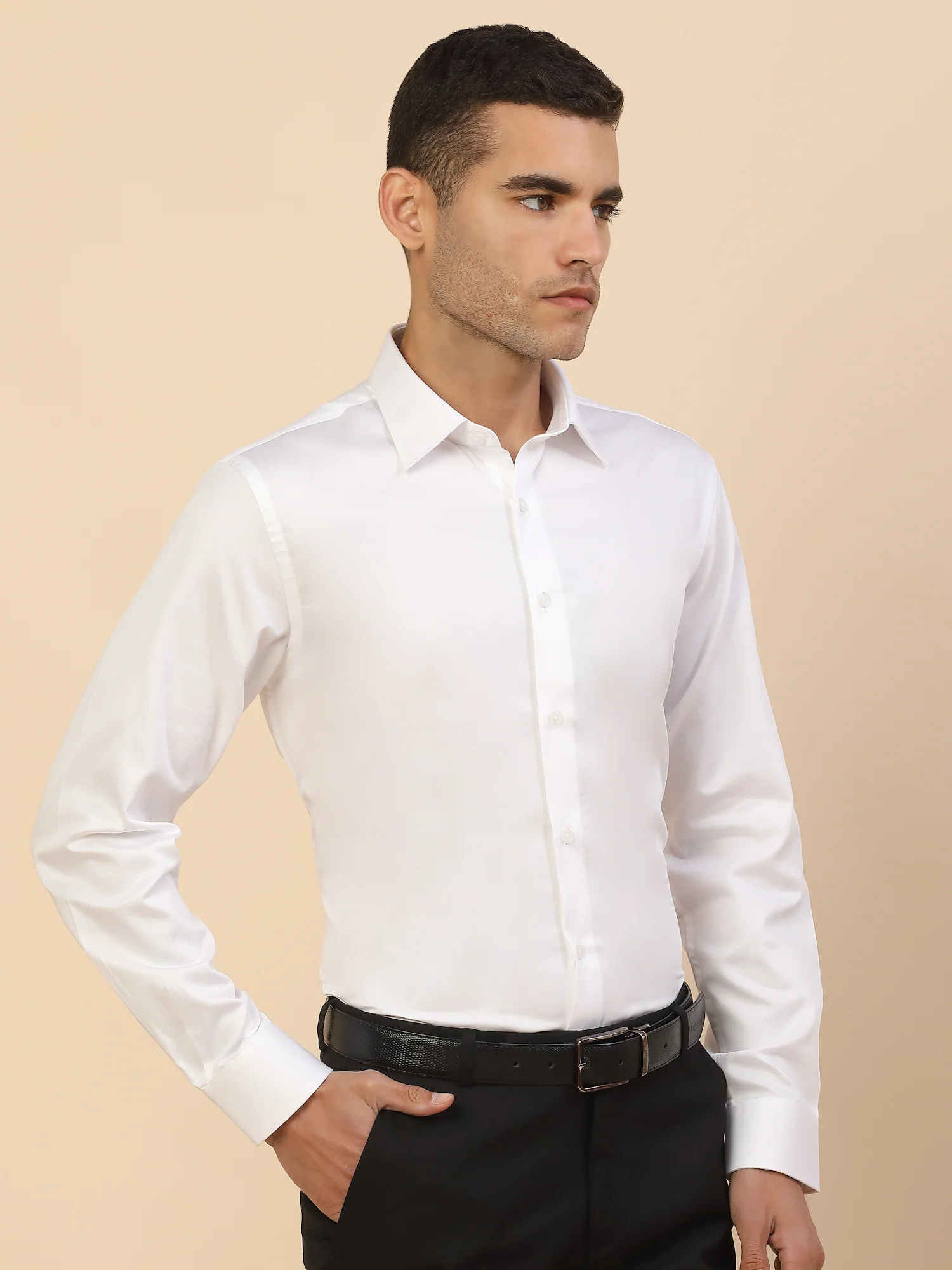 Men's Stylish Solid Party Shirt | Regular Fit | Full Sleeve | Pure Cotton | Smart Party Wear - Image 4