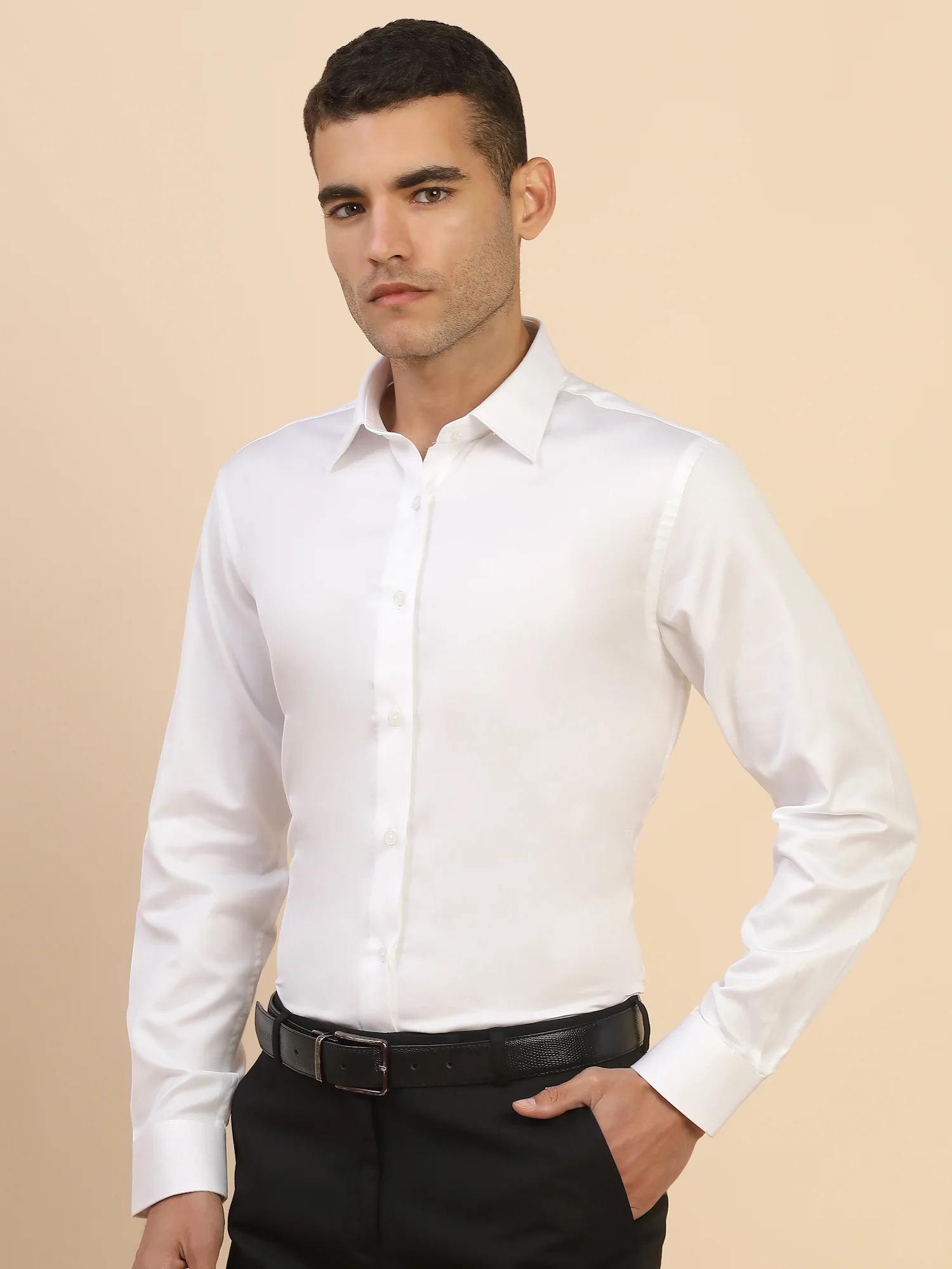 Men's Stylish Solid Party Shirt | Regular Fit | Full Sleeve | Pure Cotton | Smart Party Wear - Image 5