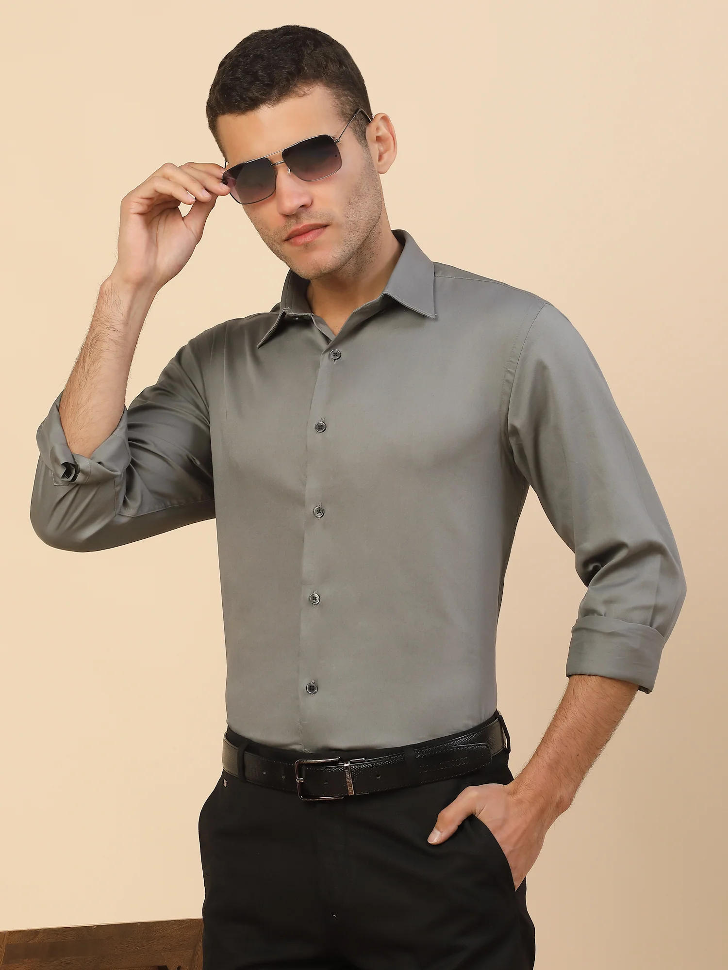 Men's Stylish Solid Party Shirt | Regular Fit | Full Sleeve | Pure Cotton | Smart Party Wear - Image 8