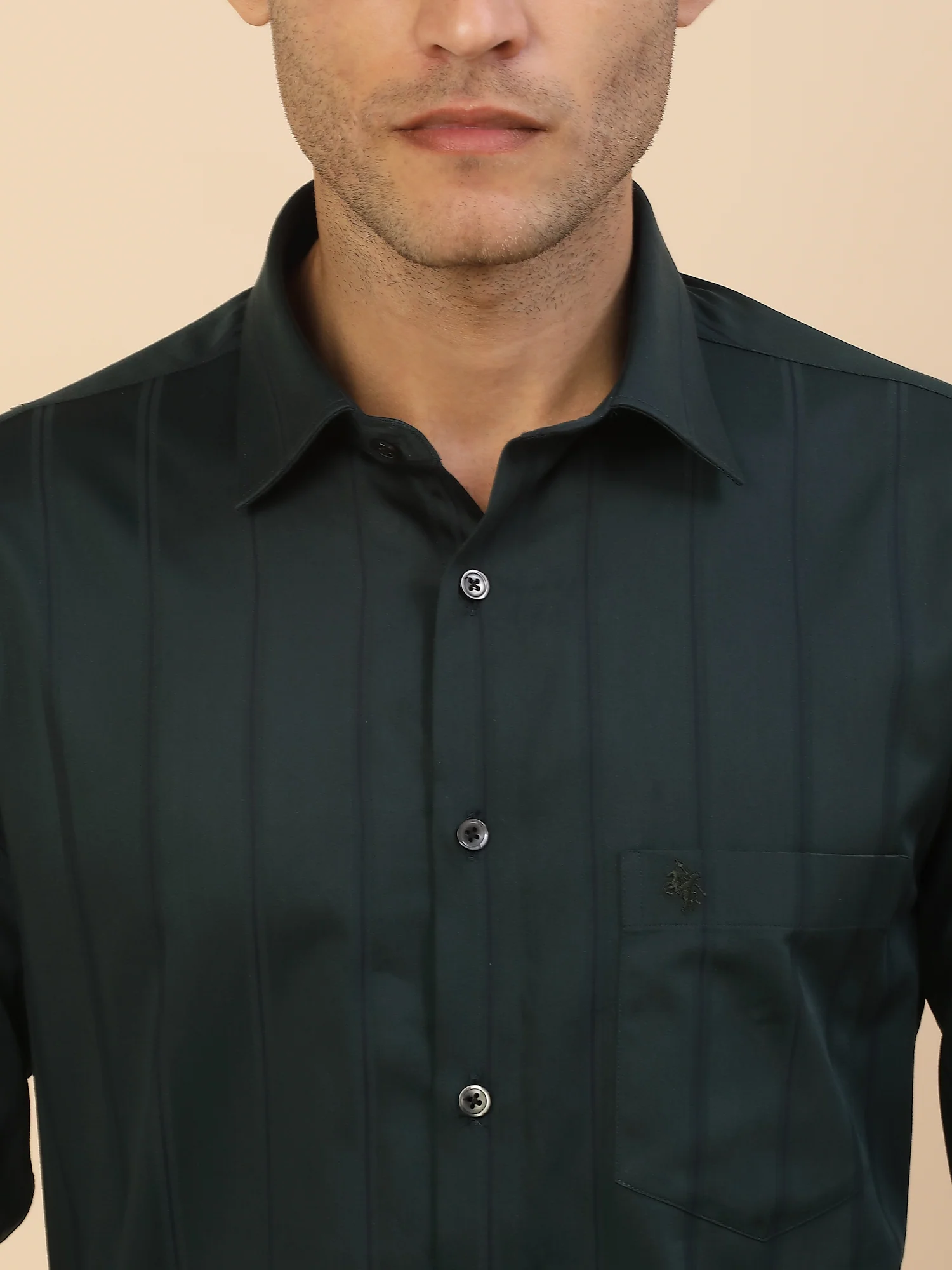 Men's Stylish Striped Formal Shirt | Regular Fit | Full Sleeve | Pure Cotton | Smart Formal Wear - Image 5