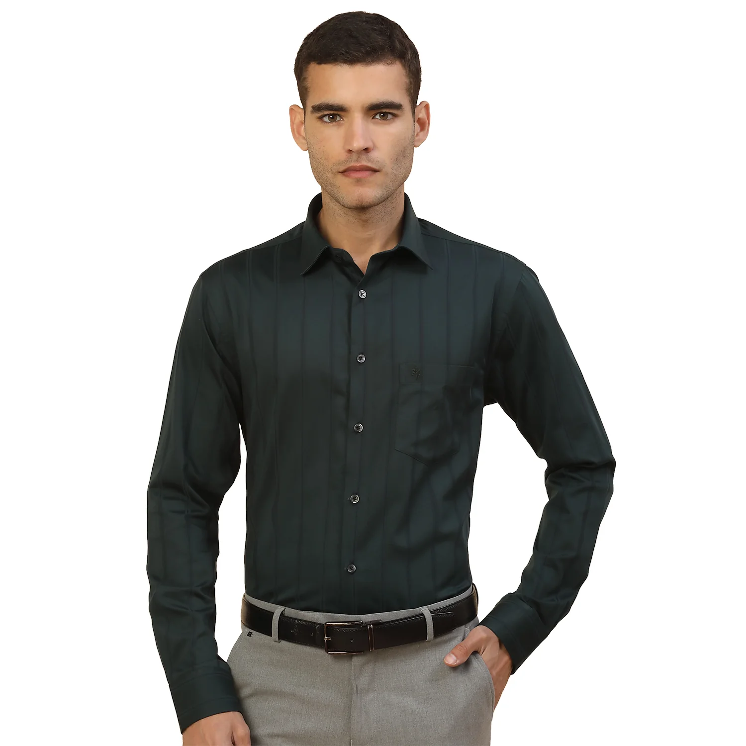 Men's Stylish Striped Formal Shirt | Regular Fit | Full Sleeve | Pure Cotton | Smart Formal Wear - Image 9