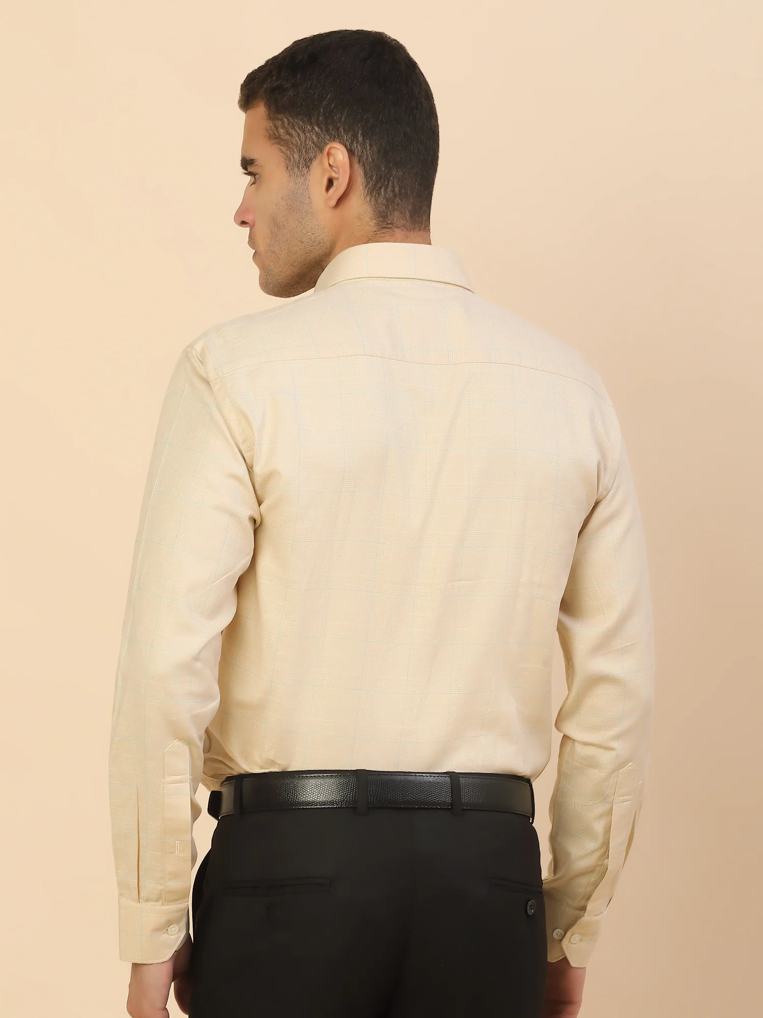 Men's Stylish Checkered Formal Shirt | Regular Fit | Full Sleeve | Pure Cotton | Smart Formal Wear - Image 2
