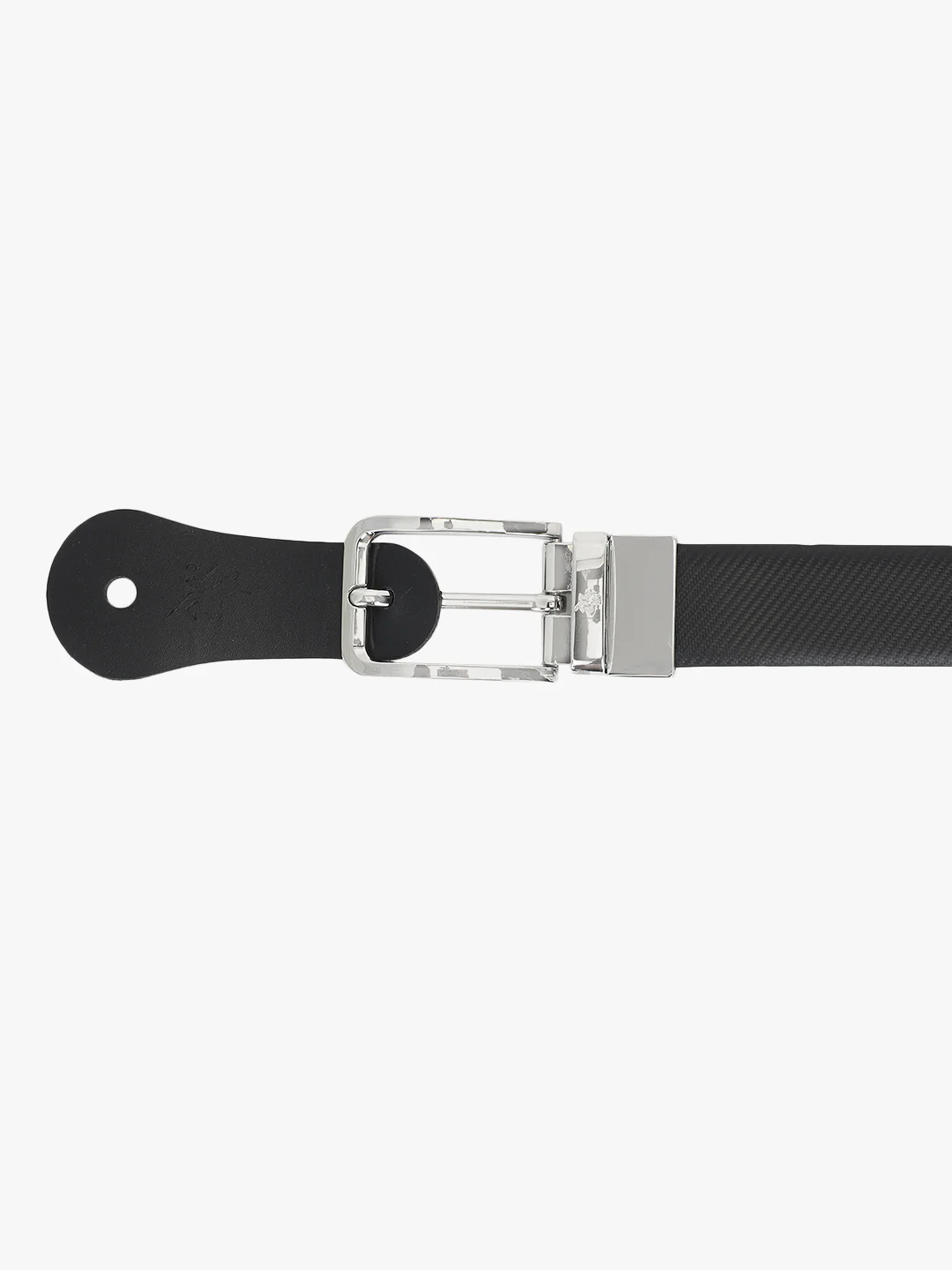 Men's Textured Black Brown Reversible Formal Belt - Image 7