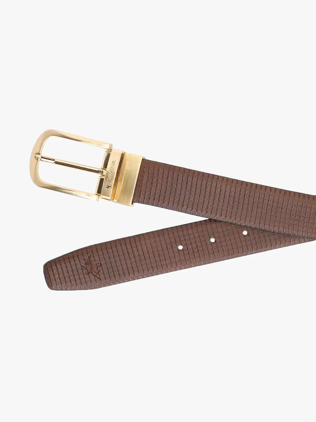 Men's Textured Black Brown Reversible Formal Belt - Image 4