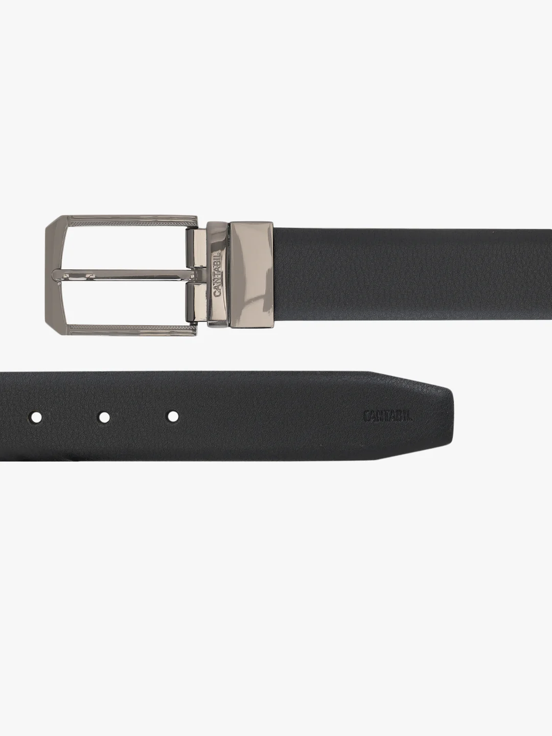 Men's Textured Black Brown Reversible Formal Belt - Image 8