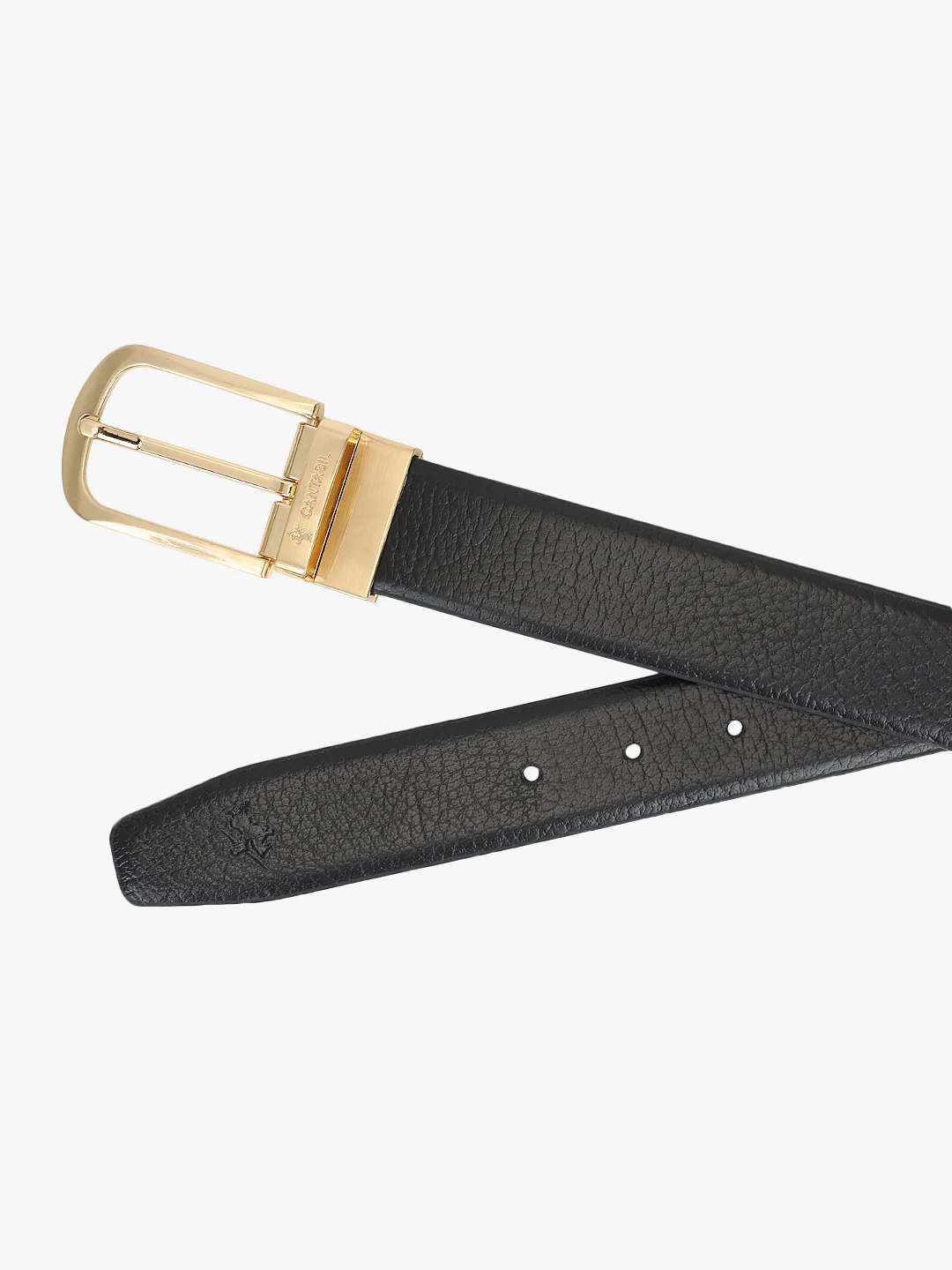 Men's Textured Black Brown Reversible Formal Belt - Image 4