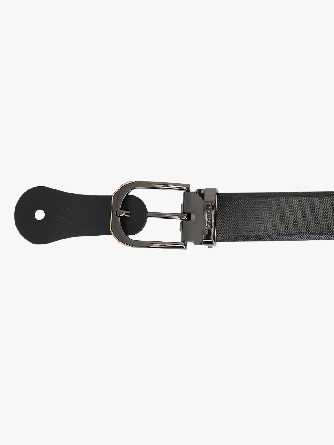 Men's Textured Black Brown Reversible Formal Belt - Image 7
