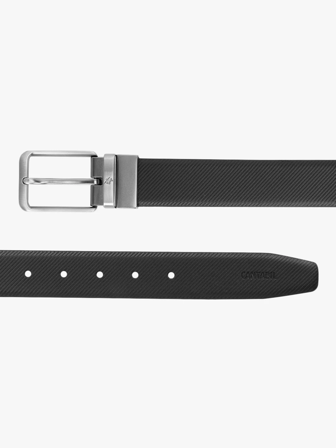 Men's Textured Black Brown Reversible Formal Belt - Image 8