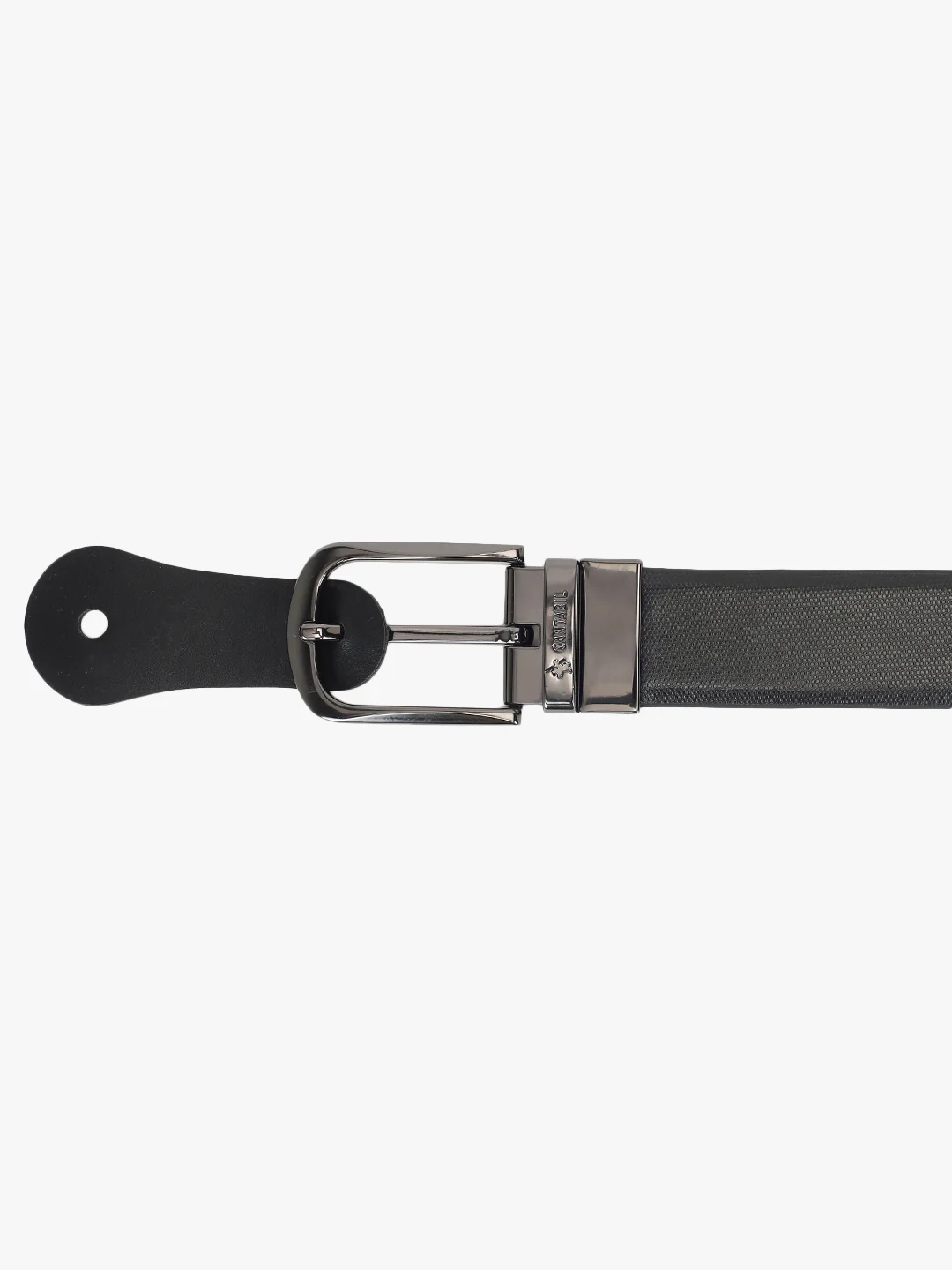 Men's Textured Black Brown Reversible Formal Belt - Image 7