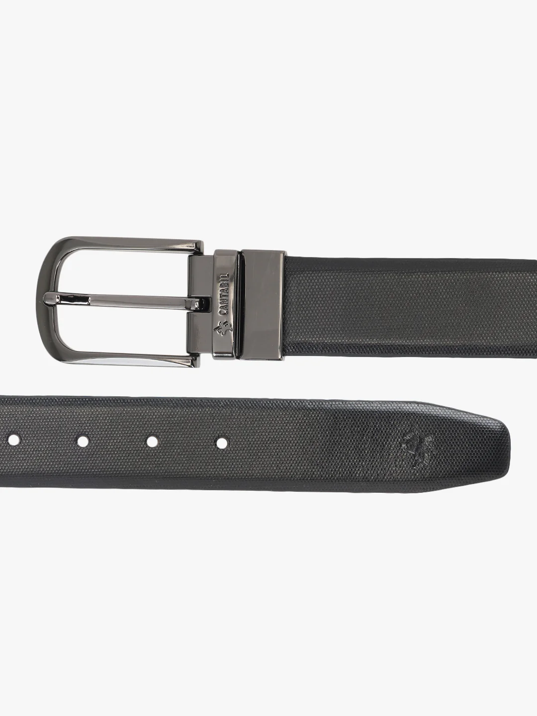 Men's Textured Black Brown Reversible Formal Belt - Image 8