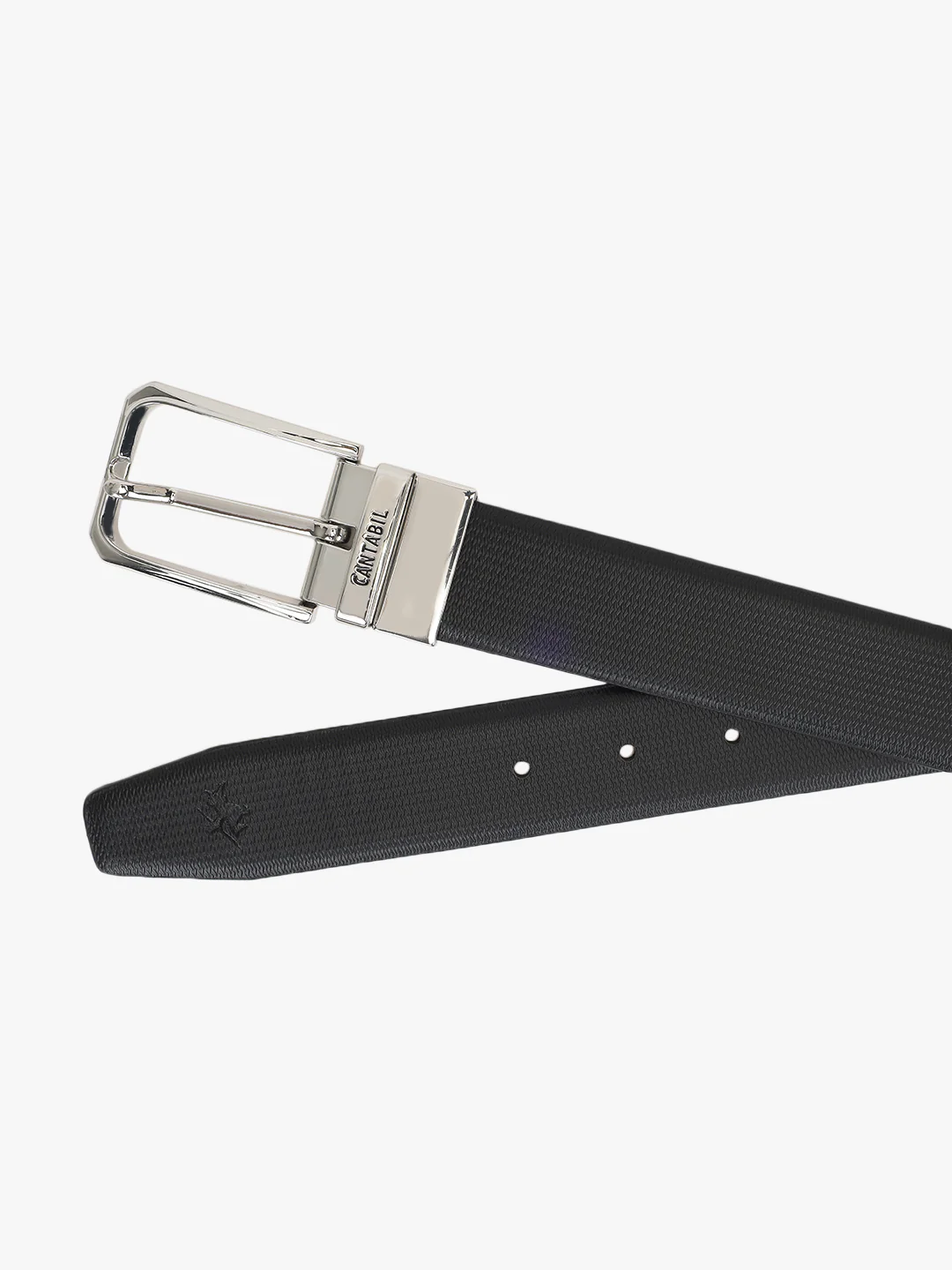 Men's Textured Black Brown Reversible Formal Belt - Image 3