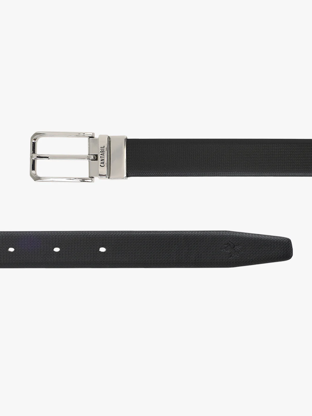 Men's Textured Black Brown Reversible Formal Belt - Image 8